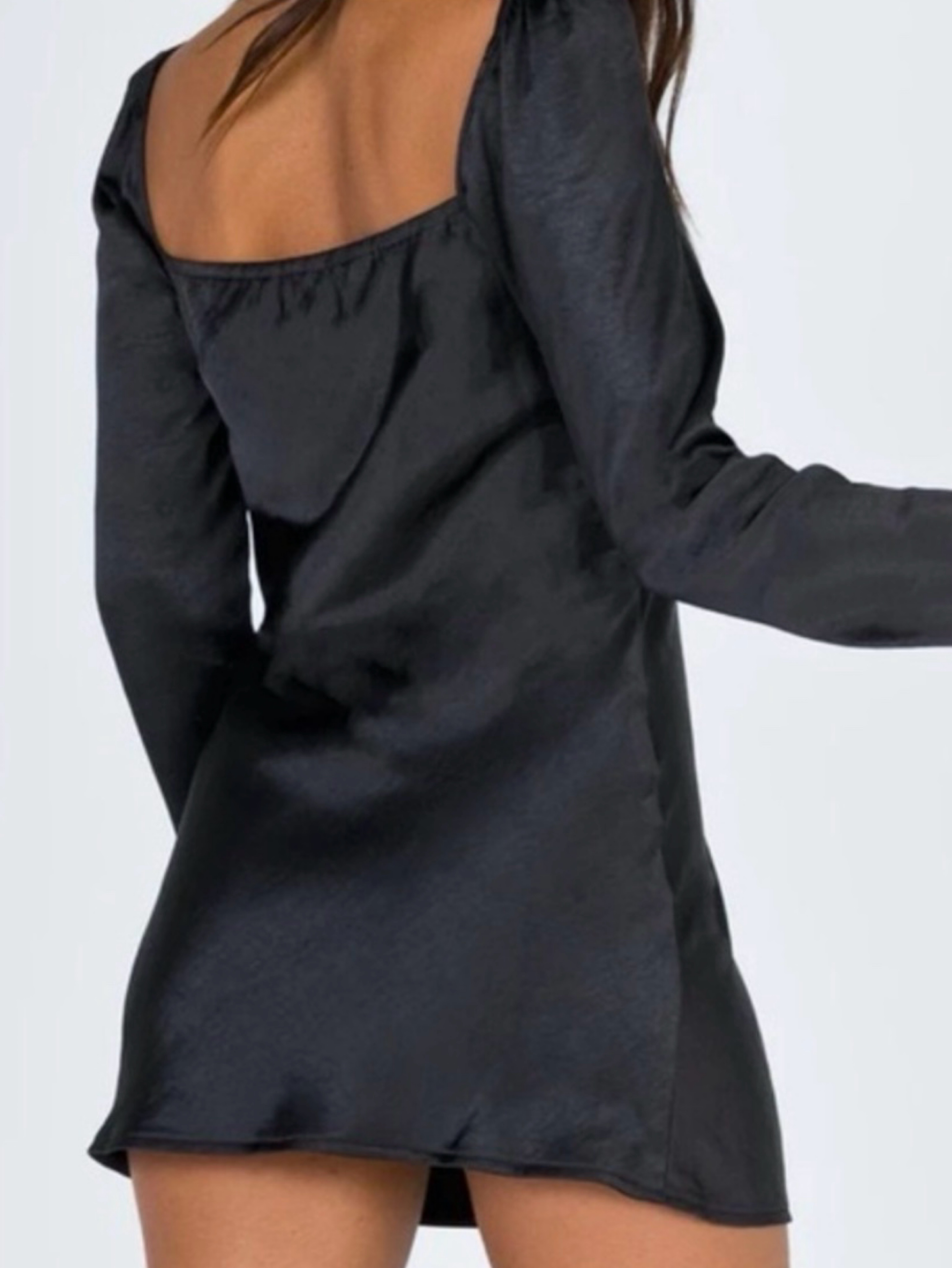 long black prom dress with slit Sequin Bow Tie Dresses Spaghetti Strap Evening Dr – vigocouture Midi Dress Black House 12days400at40 Size:2x 18 Up Back Embellishment