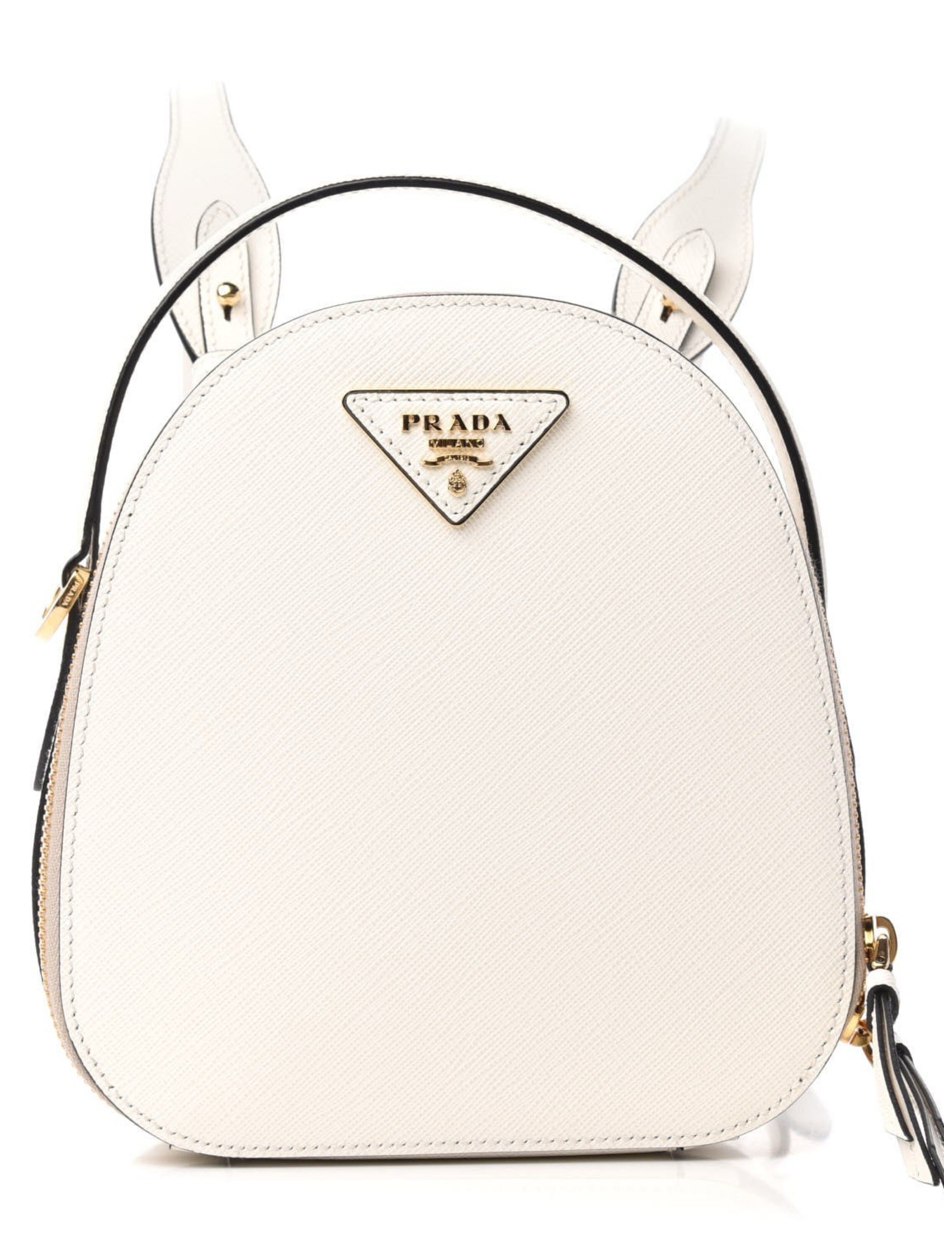 Prada Saffiano Lux Mini Backpack White