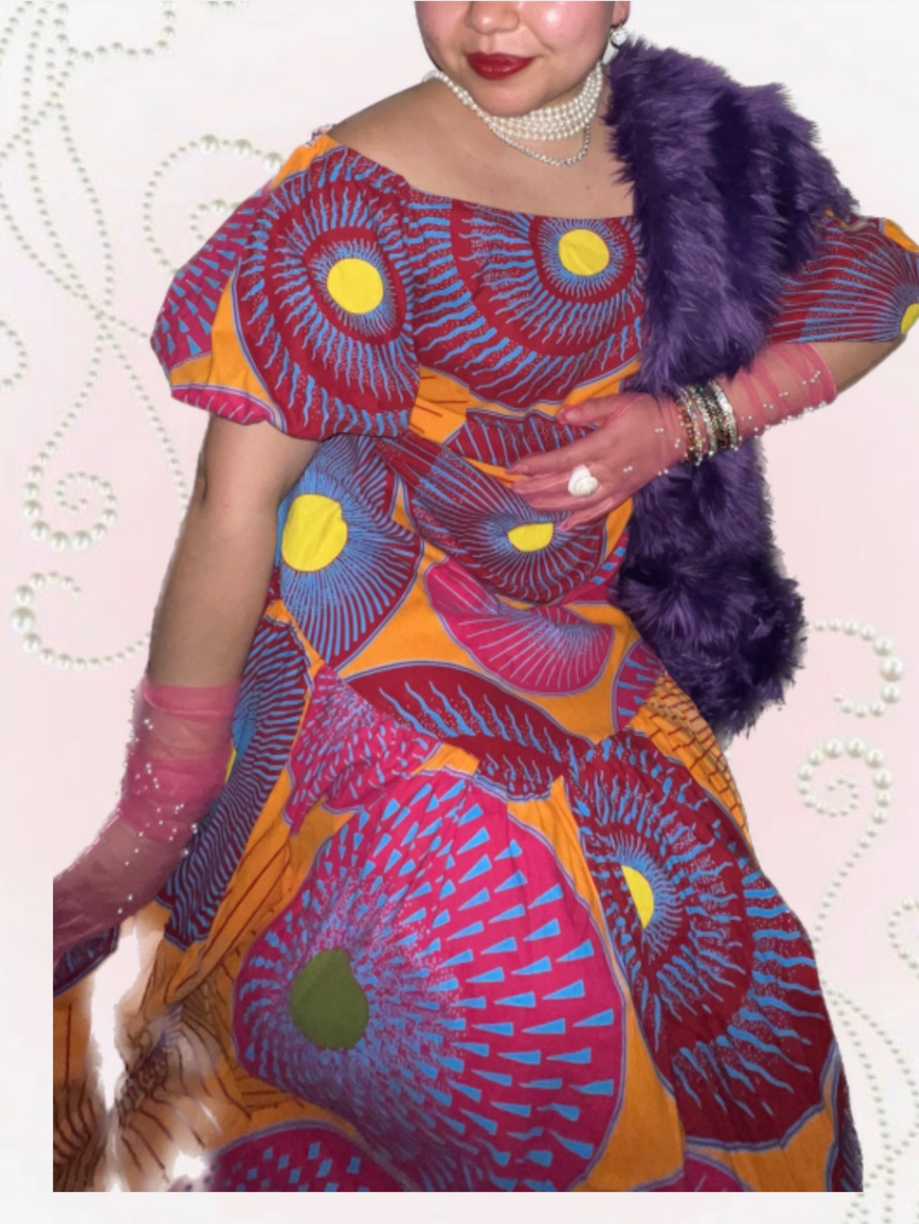 π Multi Color African Print Dress