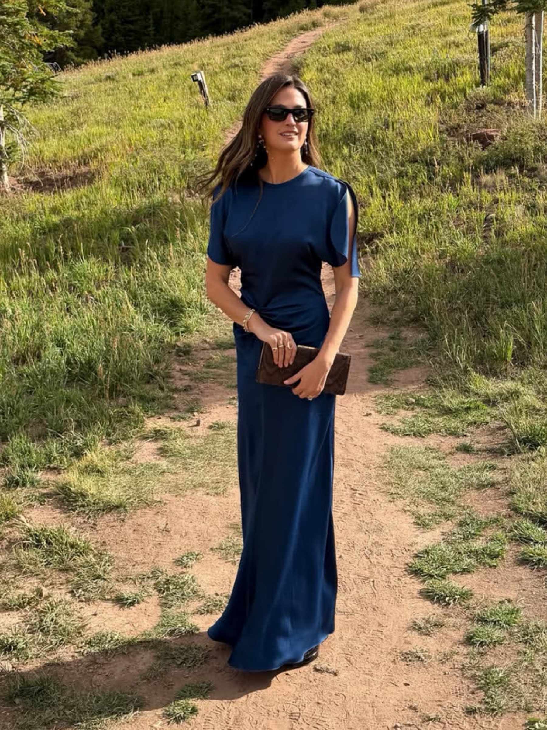 victoria beckham blue dress Gown by Victoria Beckham Chic YC Women's 3/4 Color:Black Spice Medallion facebook-catalog Gown duty ease