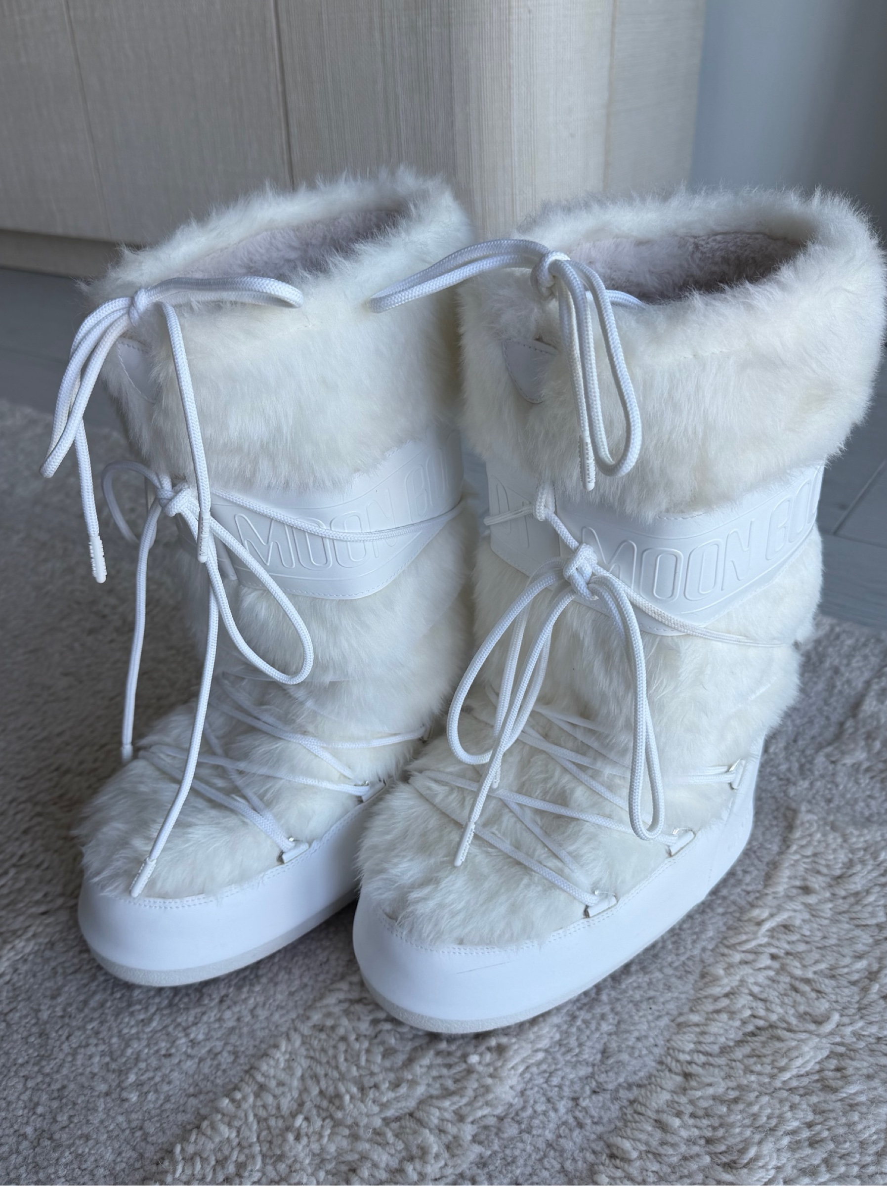Moon Boot Icon Faux-Fur Boots White 8-9.5 by Moon Boot | Pickle