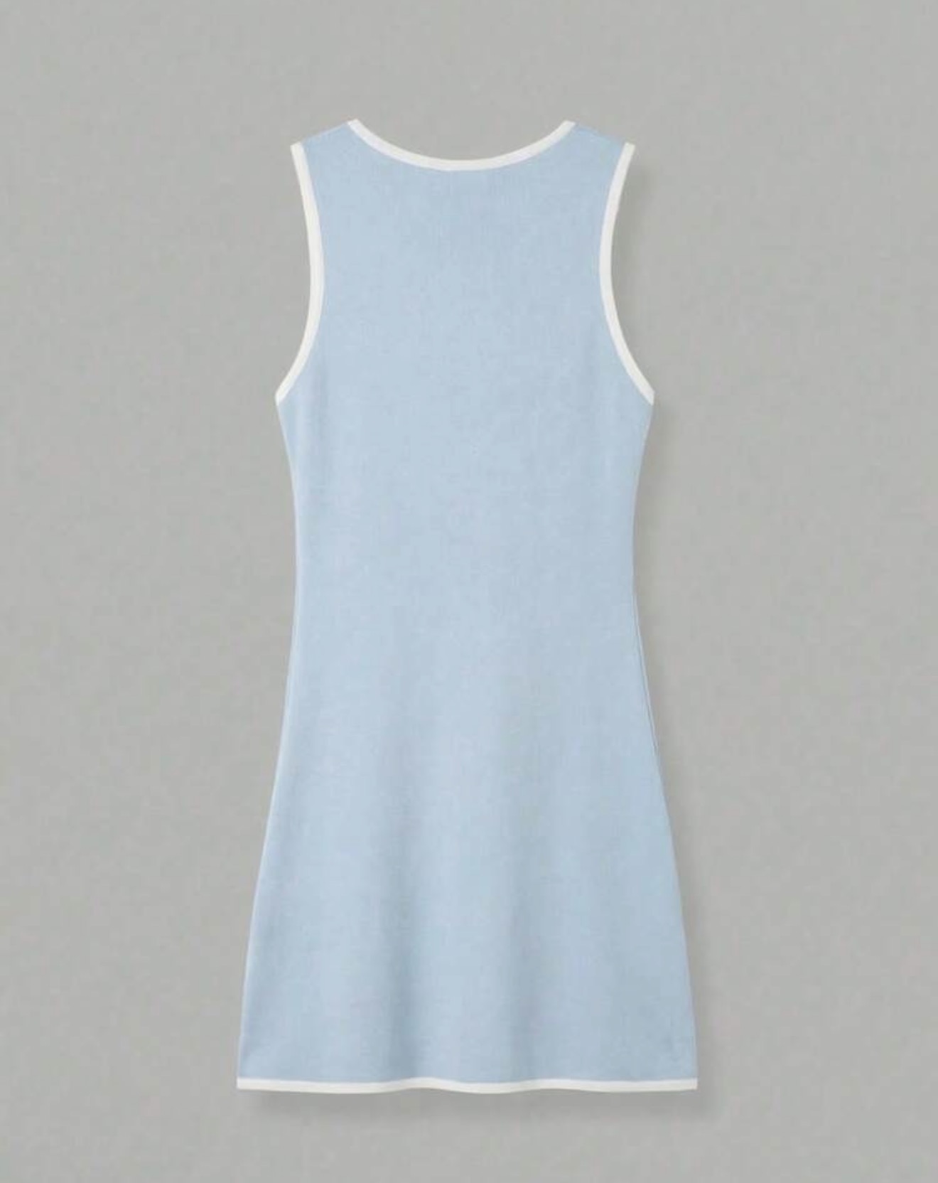 Light Blue Ribbed Knit Mini Dress by N/a - Pickle