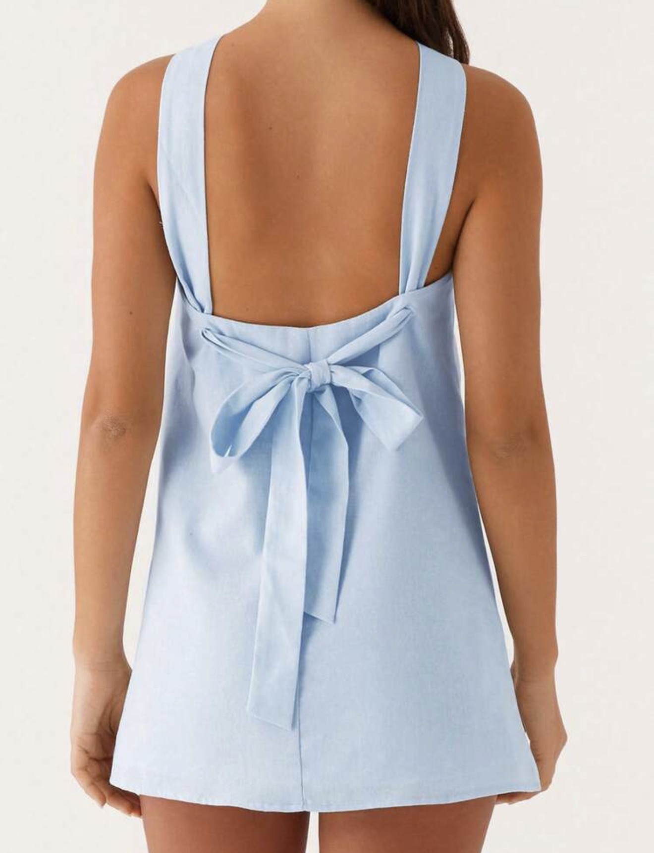 Light Blue Halter Mini Dress by N/a - Pickle Light Blue Halter Mini Dress by N/a - Pickle
