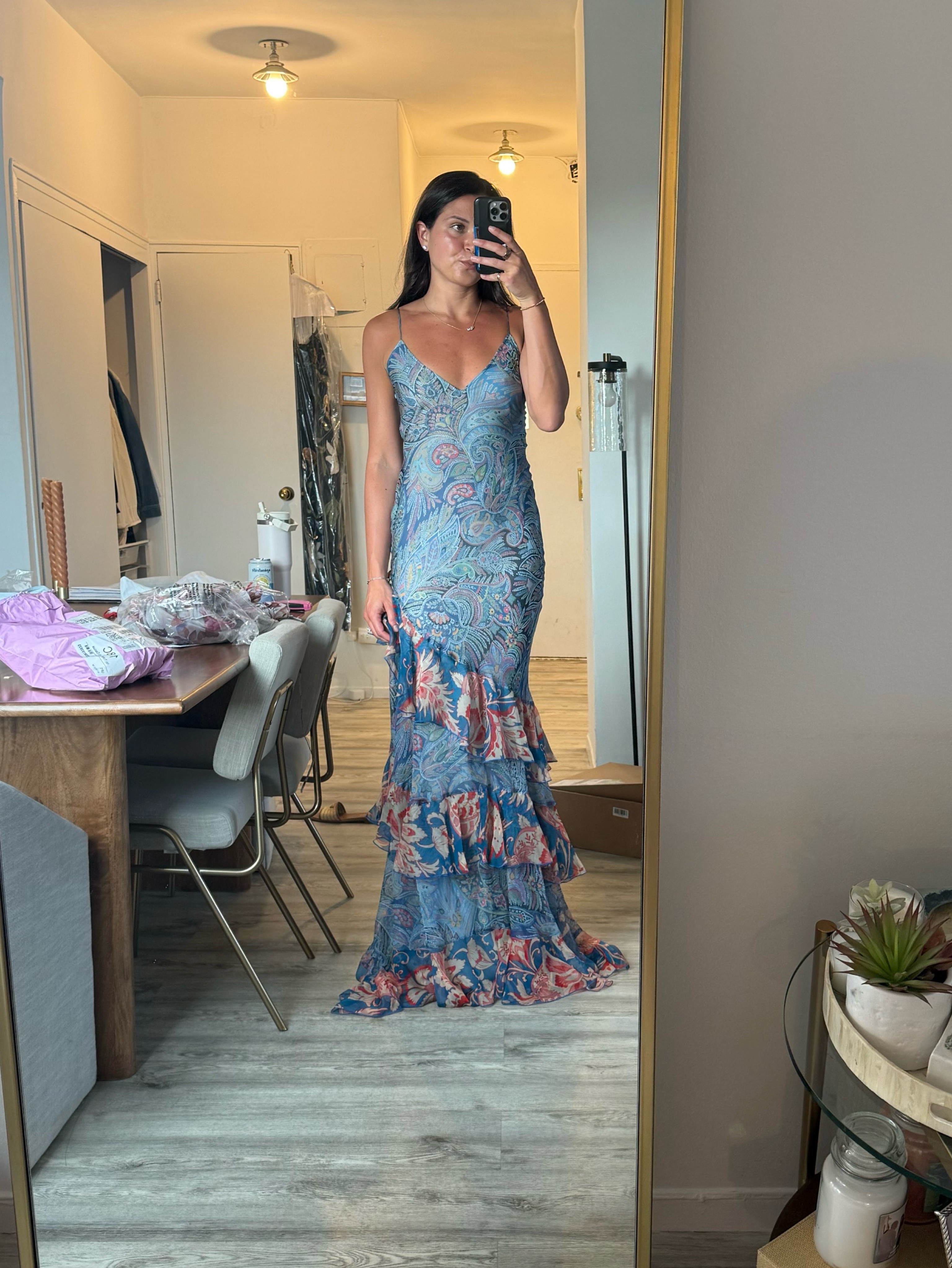 cute short denim dress LookbookStore Women Tea Party Dresses for Woman Concert A1 Reef Blue Season:SS27 SIZE:1X丨16 33% polyester Chiffon Dress Ball Dresses