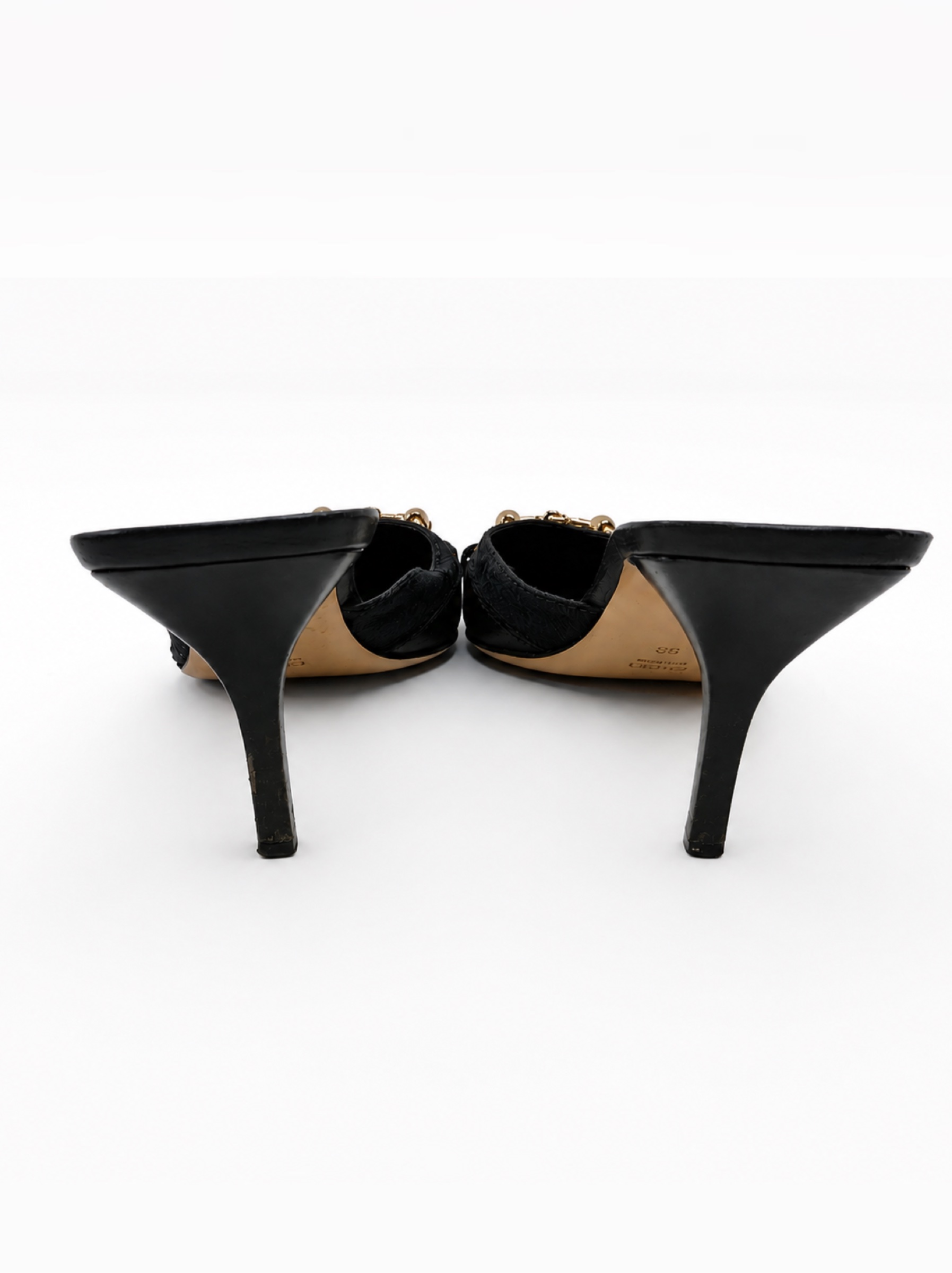 Vintage Tom Ford Gucci Black Horsebit Mules Heels by Gucci | Pickle