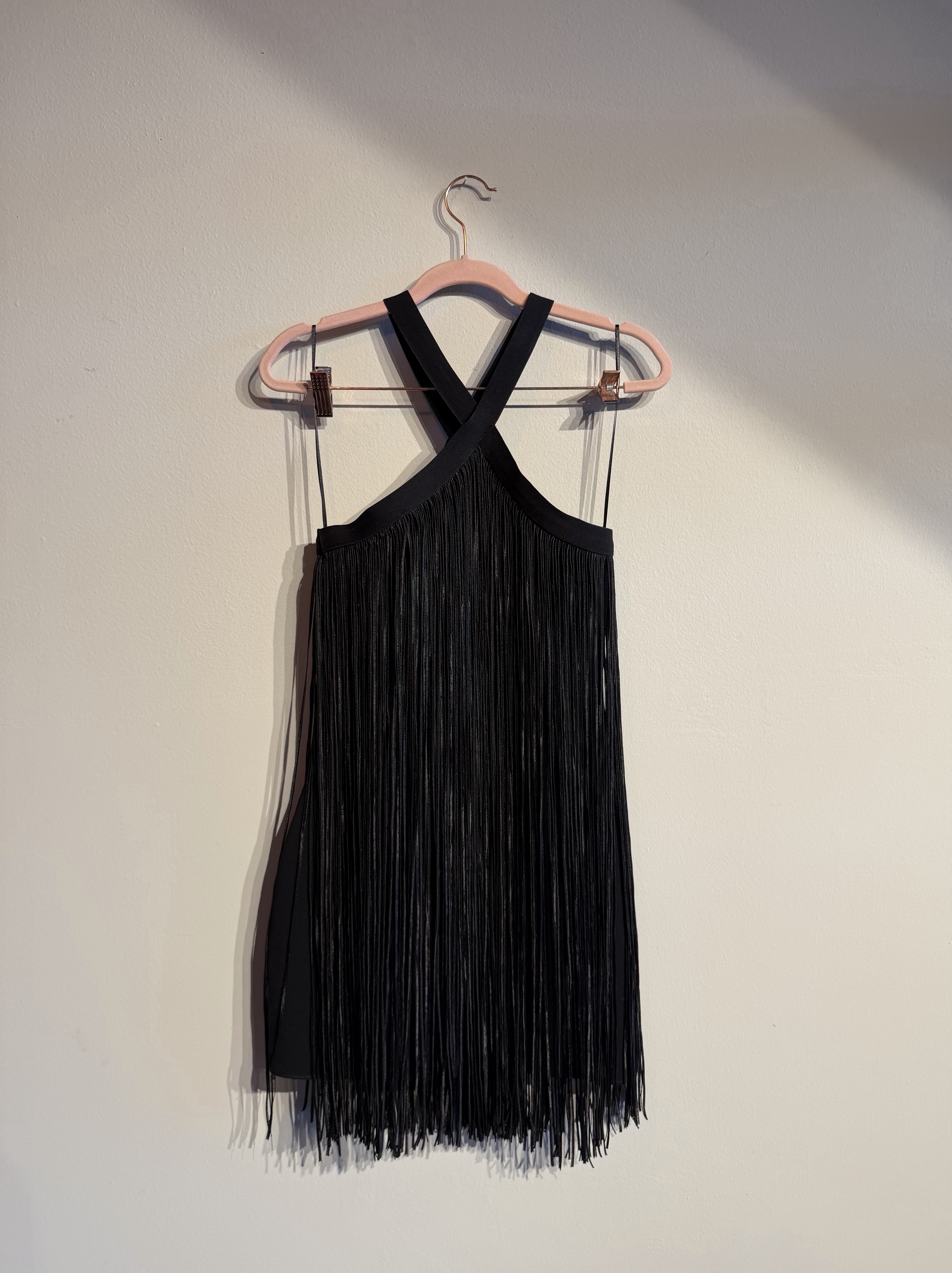 black dress zara mini SATIN EFFECT SCARF DRESS - Black