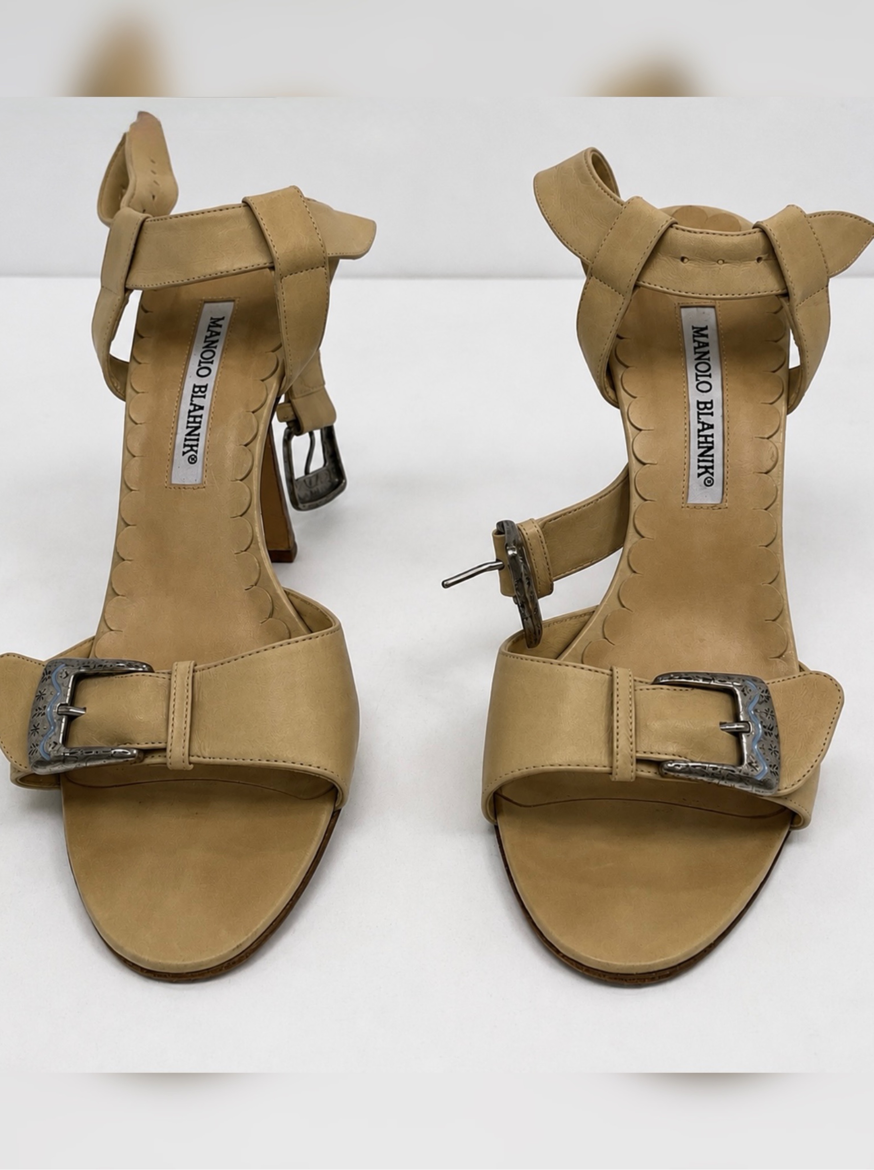Manolo Blahnik Western Cowboy Heeled Sandals