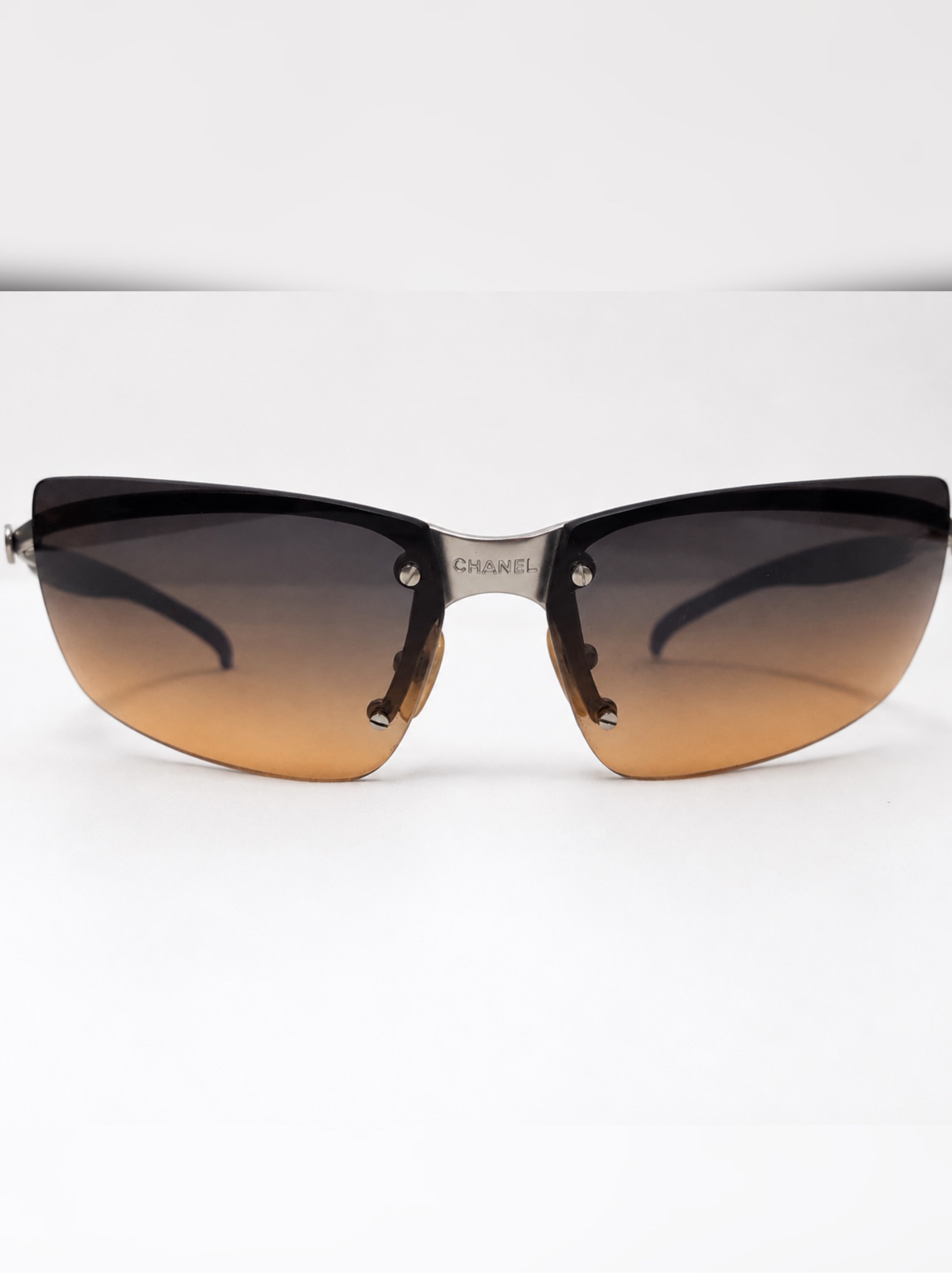 Vintage Chanel Sunglasses Y2K rimless aviator