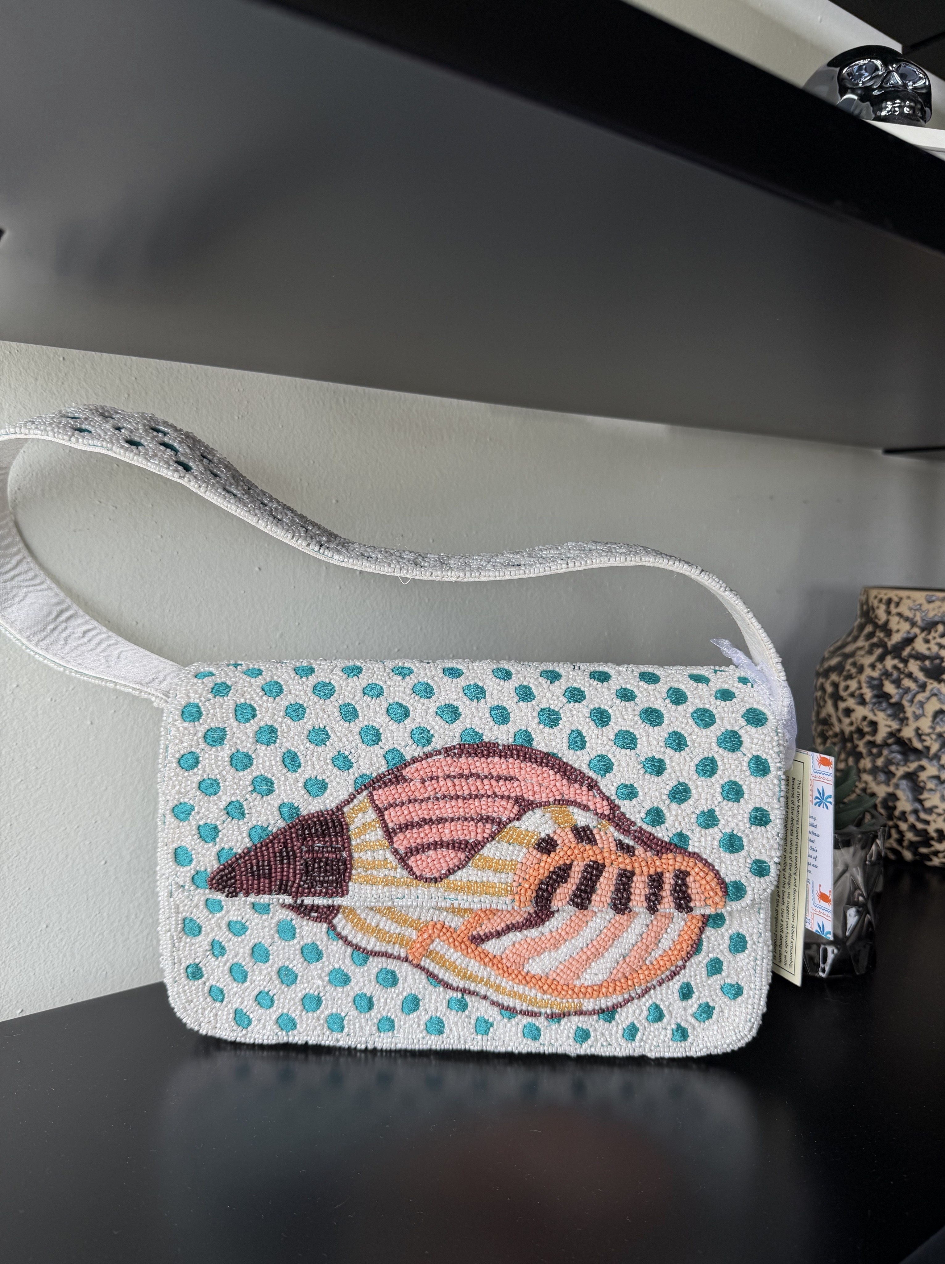 Viral Beaded Shell Bag