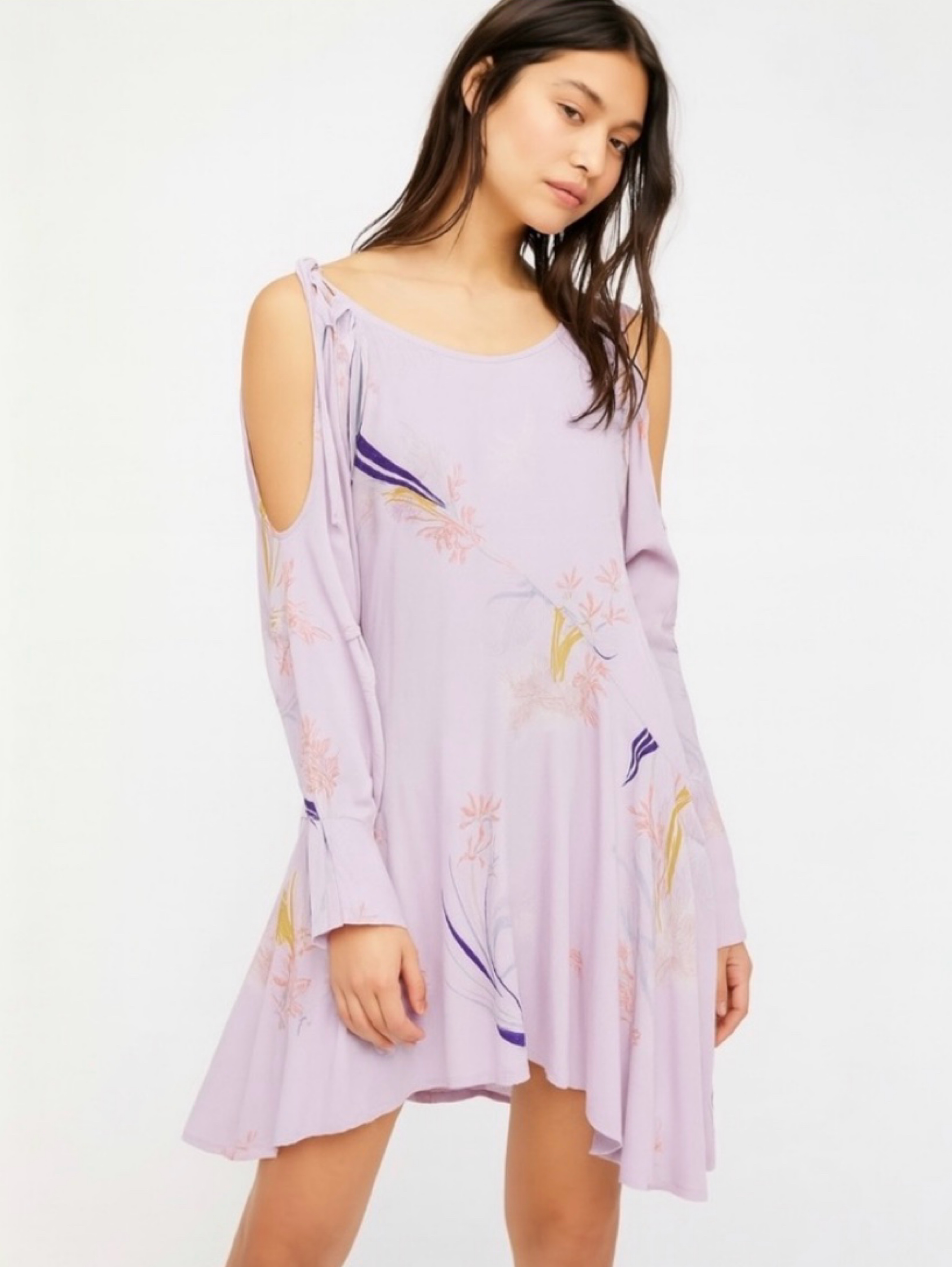 free people lilac mini dress Free People Womens NWT Lilac Crush On You Ruffle Lace Party Mini Dress Size  6