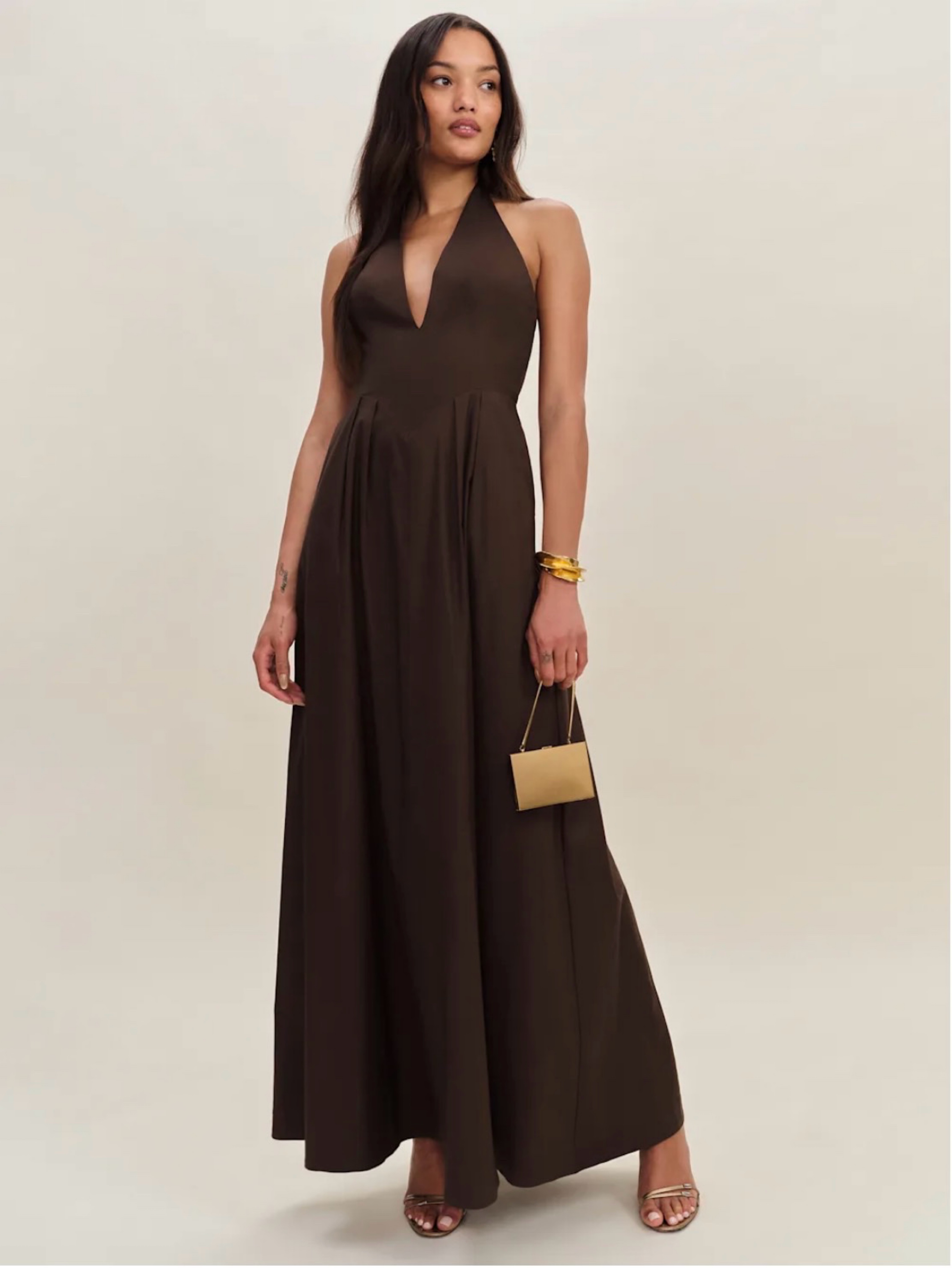 Reformation Diara Dress Brown