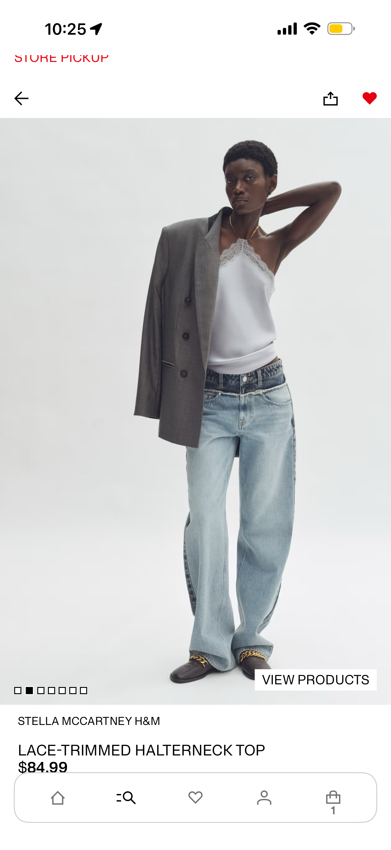 H&M x Stella McCartney exclusive collection lace top by Stella