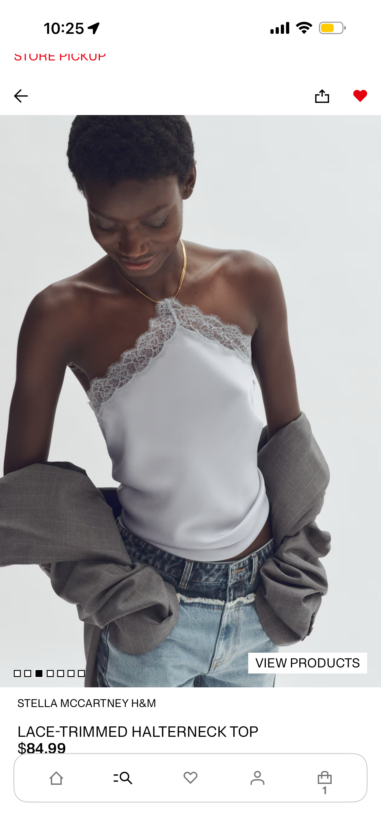 H&M x Stella McCartney exclusive collection lace top by Stella