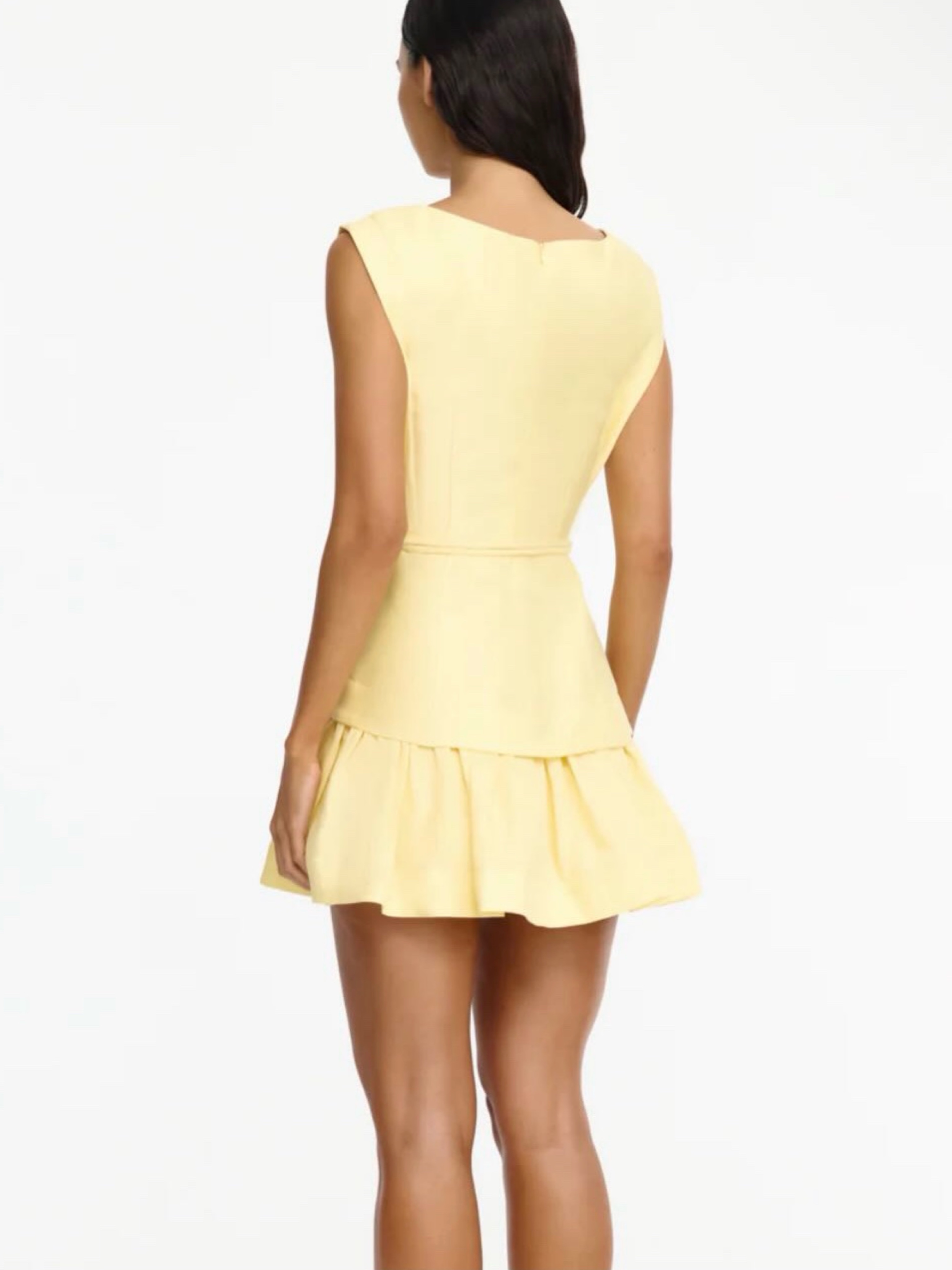 acler yellow mini dress Remly Mini Dress