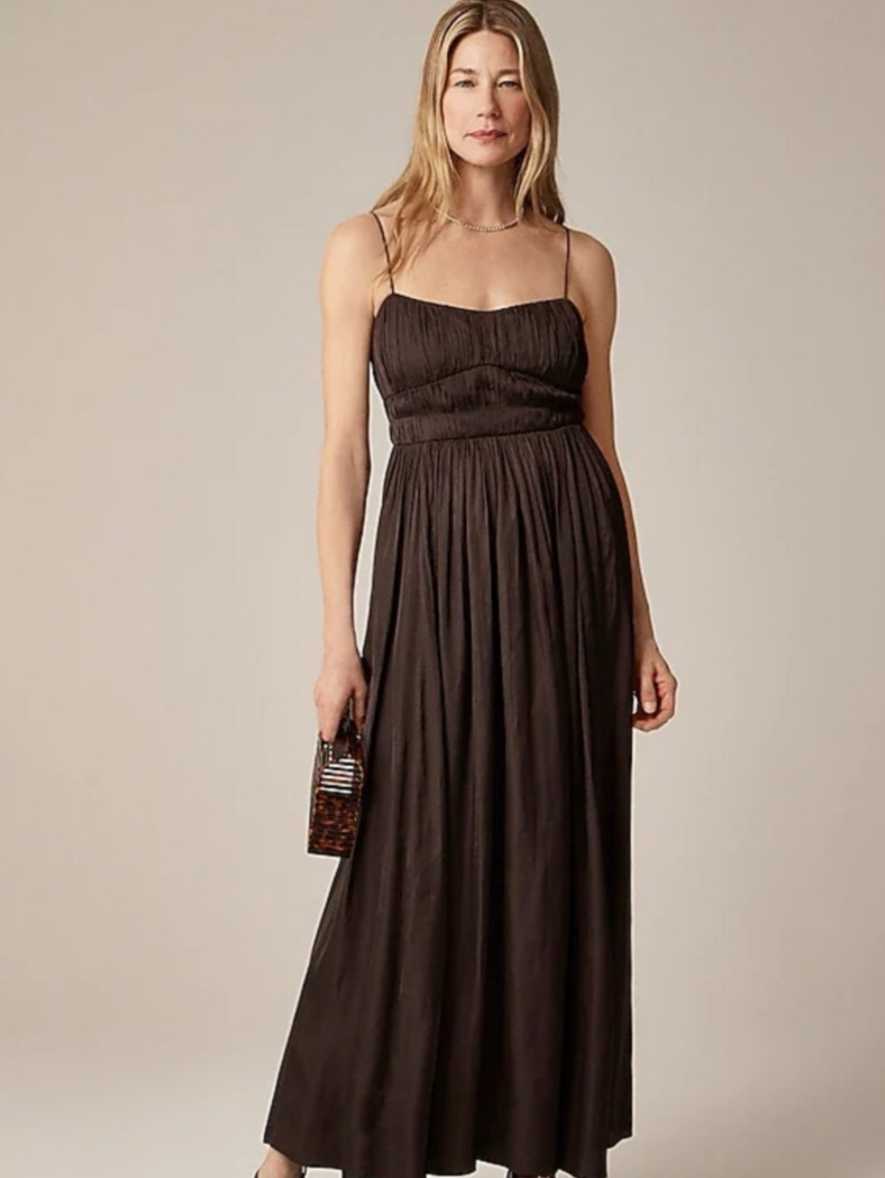 j crew brown dress NWT J.CREW Brown Floral Bias-Cut Sleeveless Slip Midi Dress Size 10