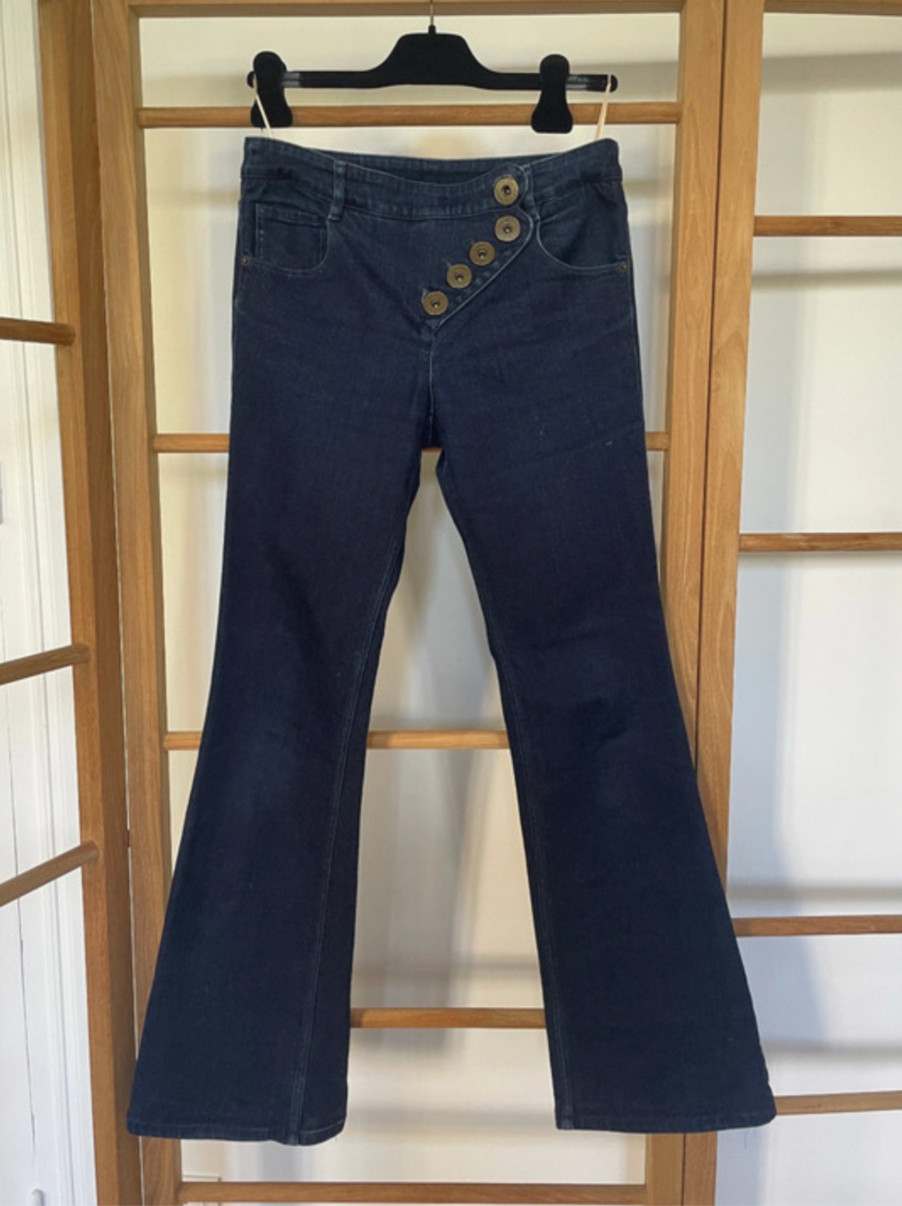 Chloe by Phoebe Philo Flared Asymmetric Dark Wash Denim Bootcut