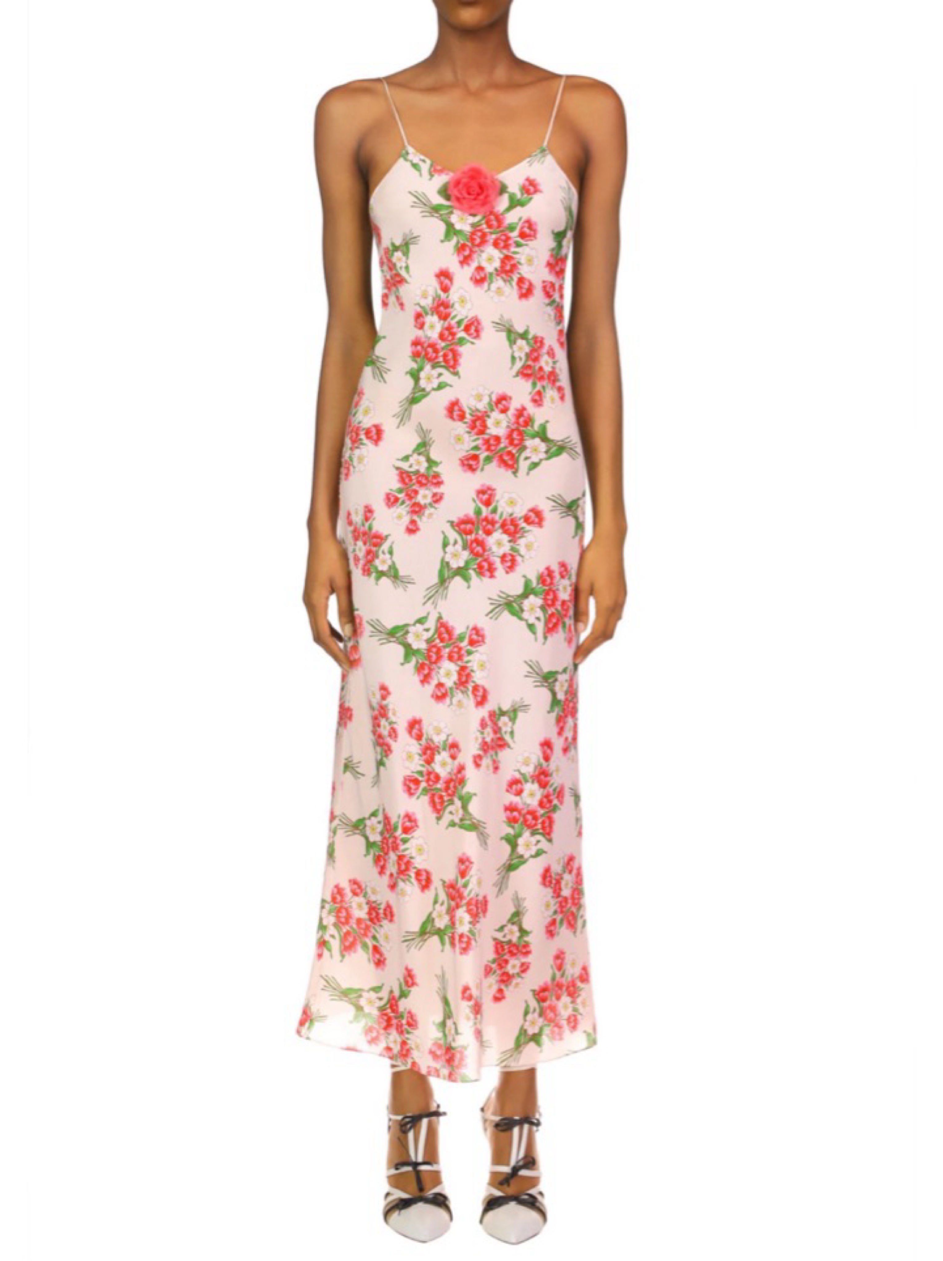 rodarte pink floral dress RG: @kendalljenner wears Rodarte's SS21 Pink Daisy Printed Silk Dress with  Silk Daisy Bouquet Accents on Easter Sunday.  #rodarte #springinbloom  #daisies #kendalljenner