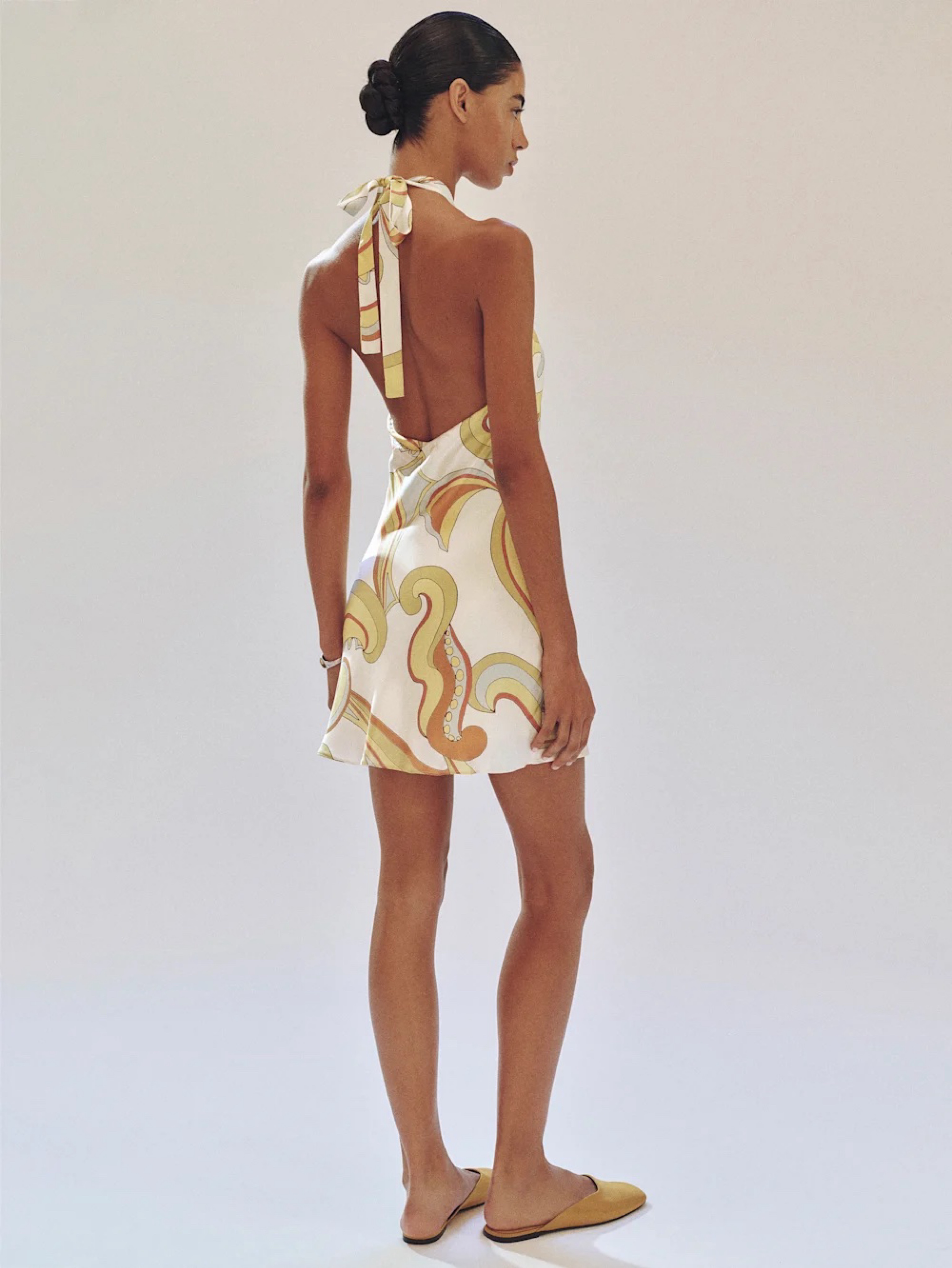 mini dress reformation Anabella Linen Dress
