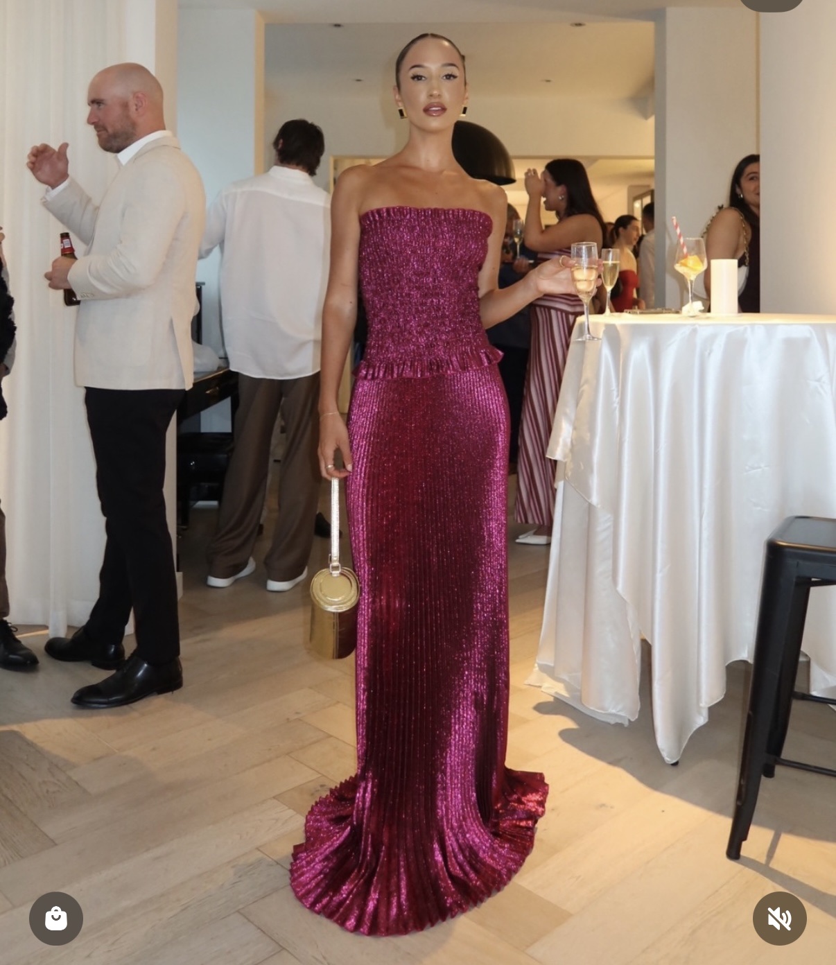 *HEMMED* Lidee The Maya Gown - Sangria Glitter