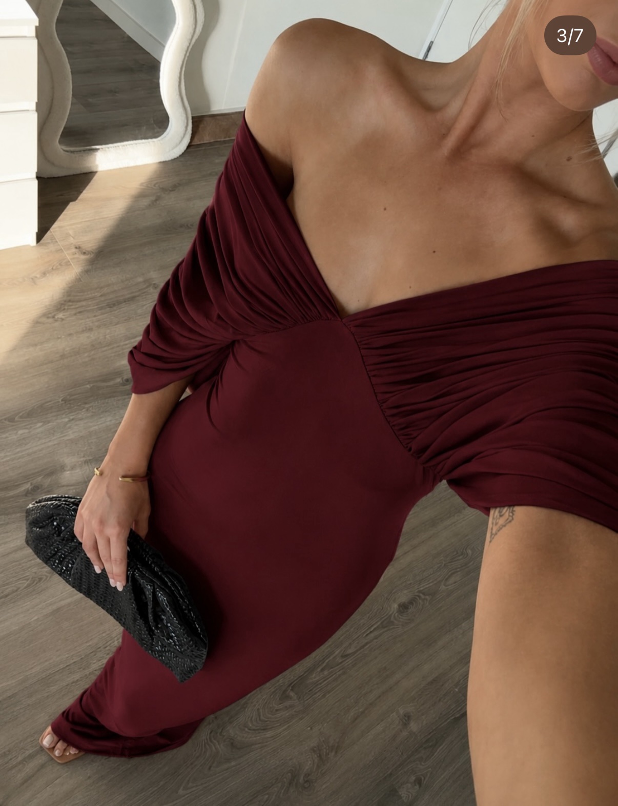 *hemmed* Ance Gria Neve Dress - Burgundy