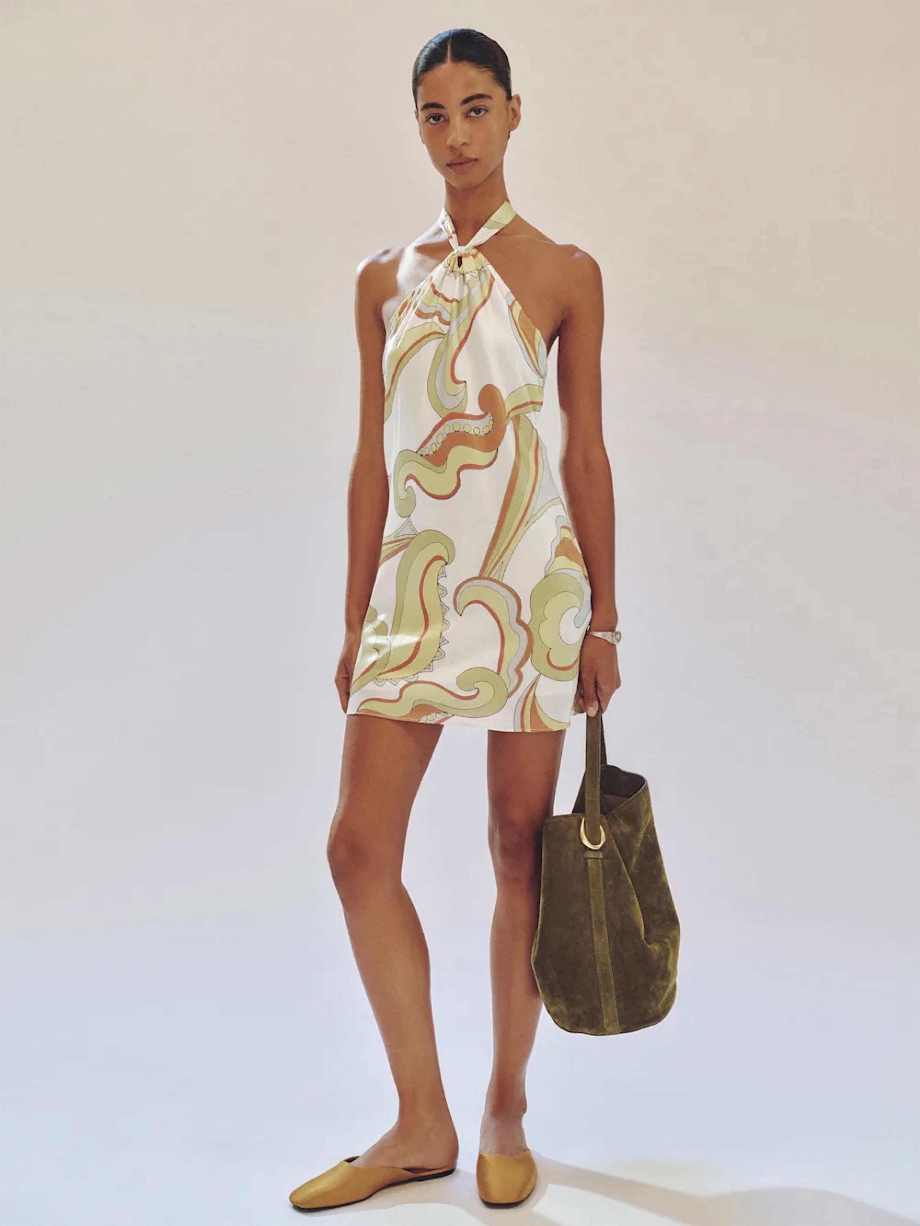 reformation mini silk dress Reformation Petites Jeany Silk Dress | Ivory