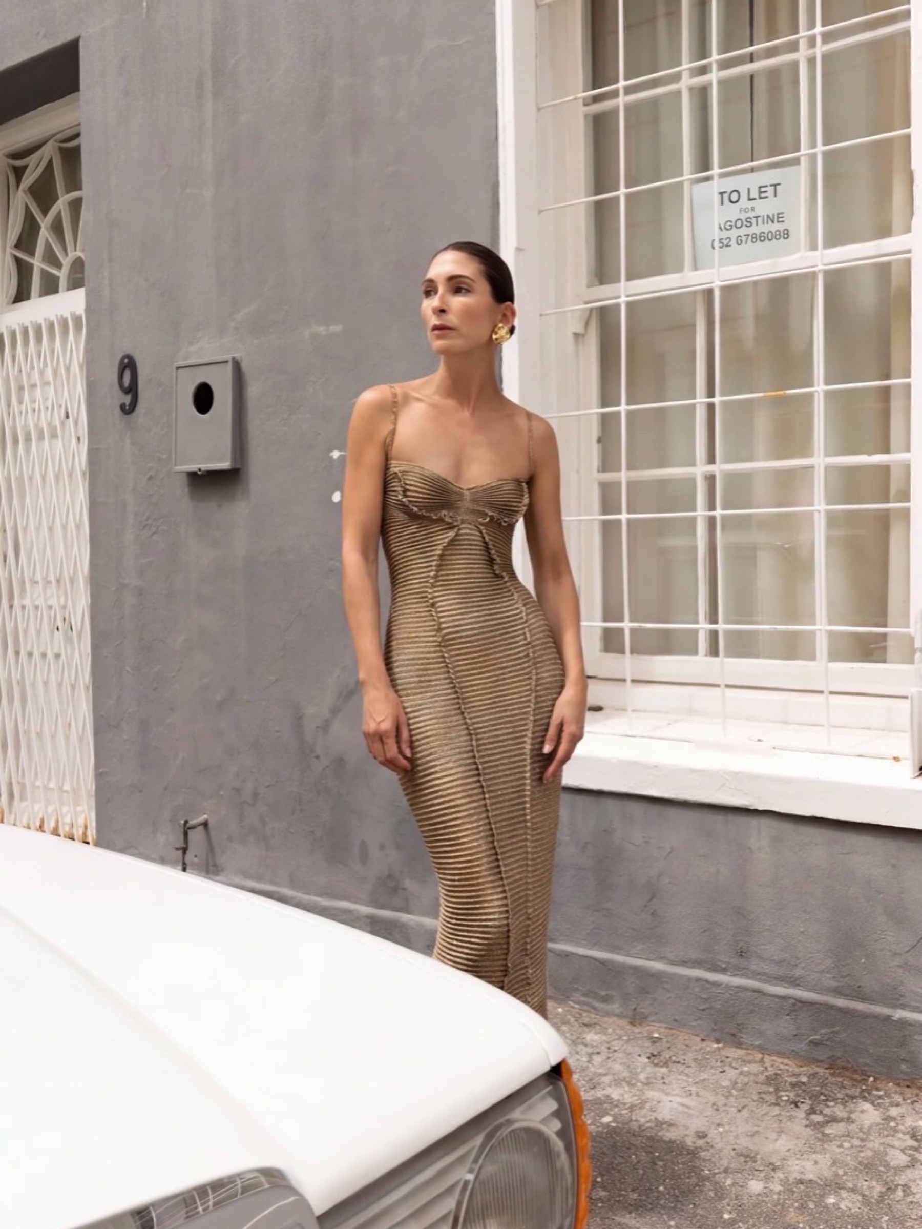 Edward Cuming 22ss サテンコート Georgia Harding The Edge Dress - Copper by Georgia Hardinge | Pickle
