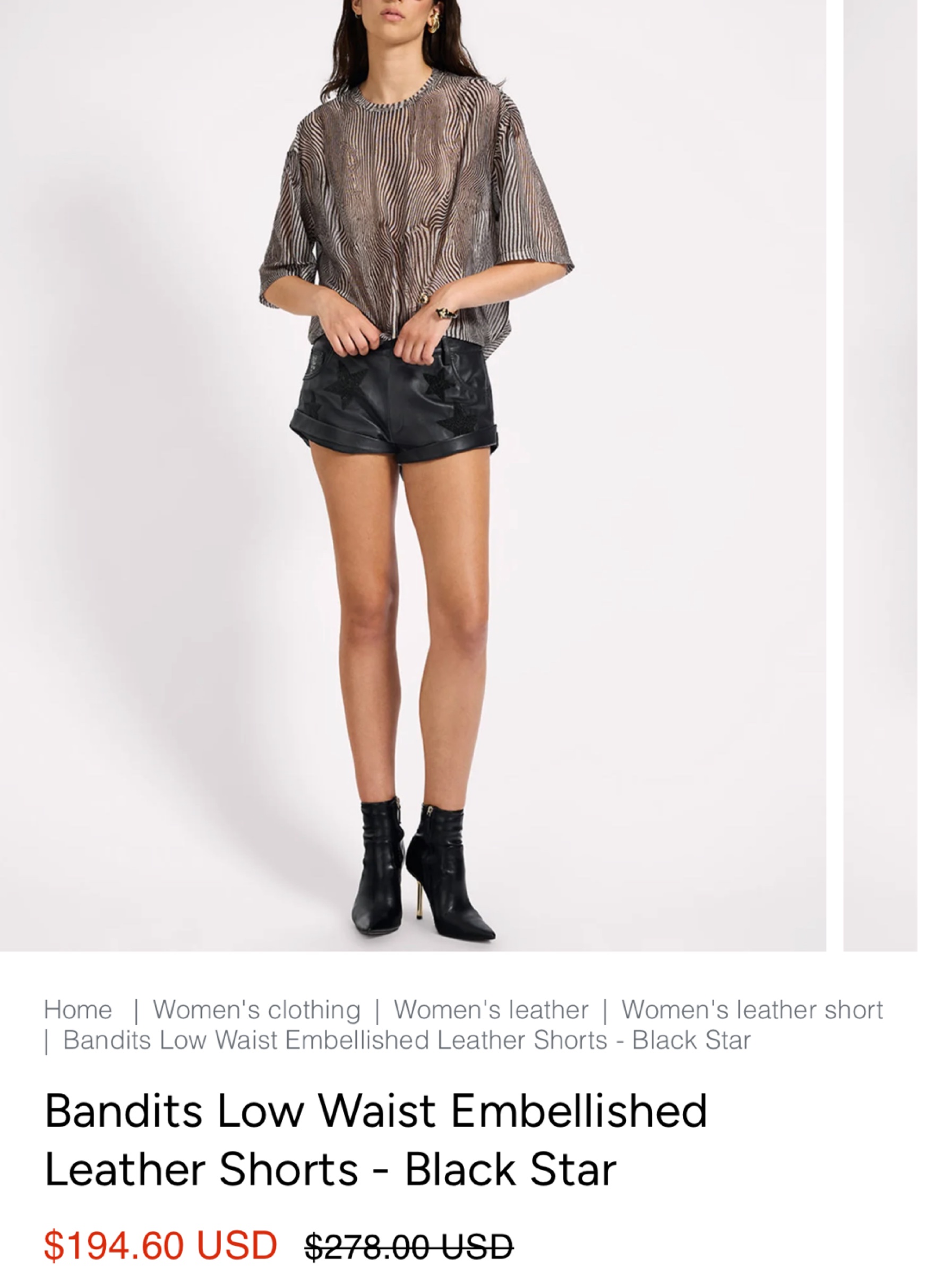 One Teaspoon Black Star Shorts by One teaspoon | Pickle