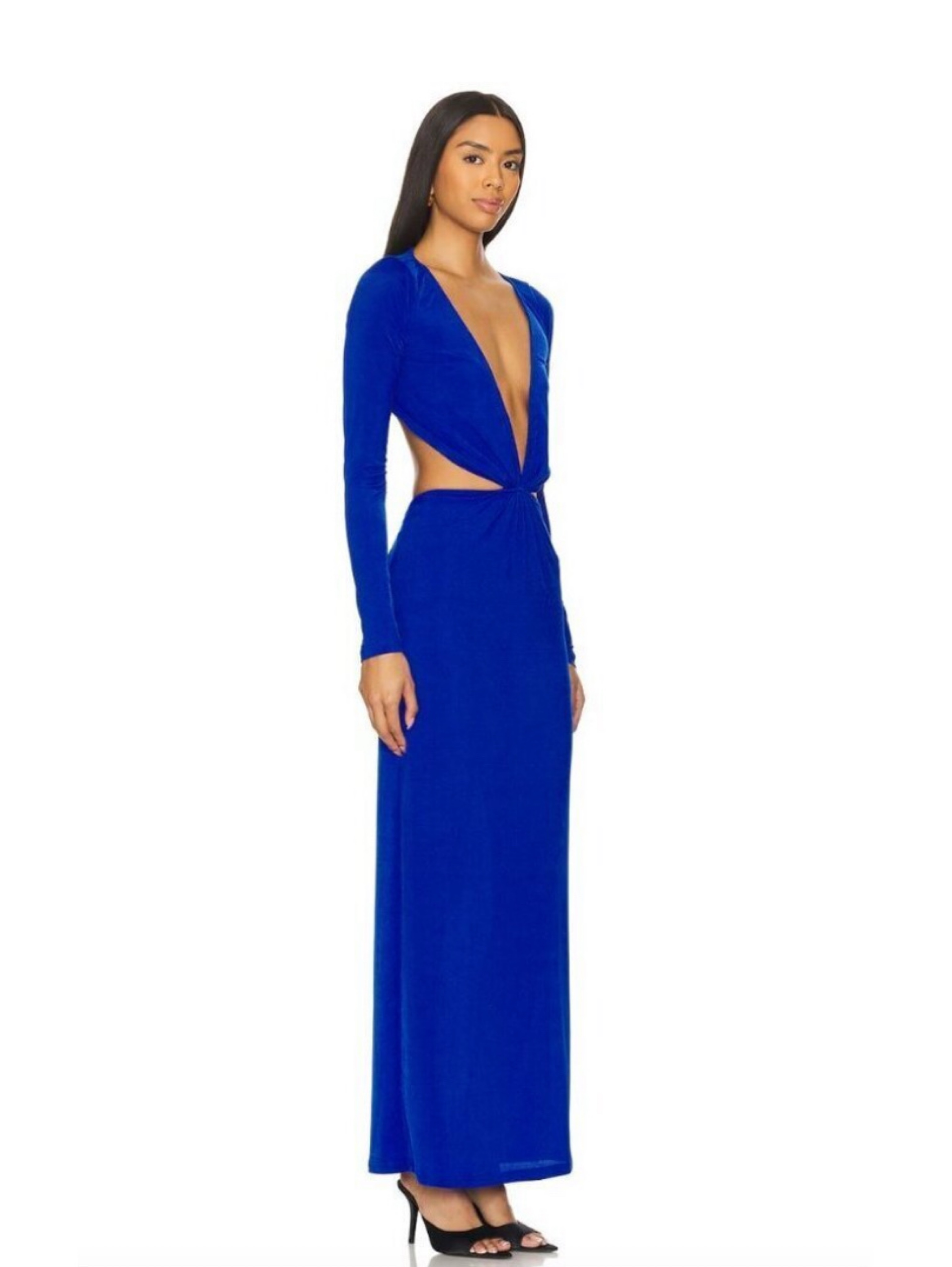 revolve blue maxi dress Revolve- Cobalt Blue Cutout Maxi Dress by OW collection