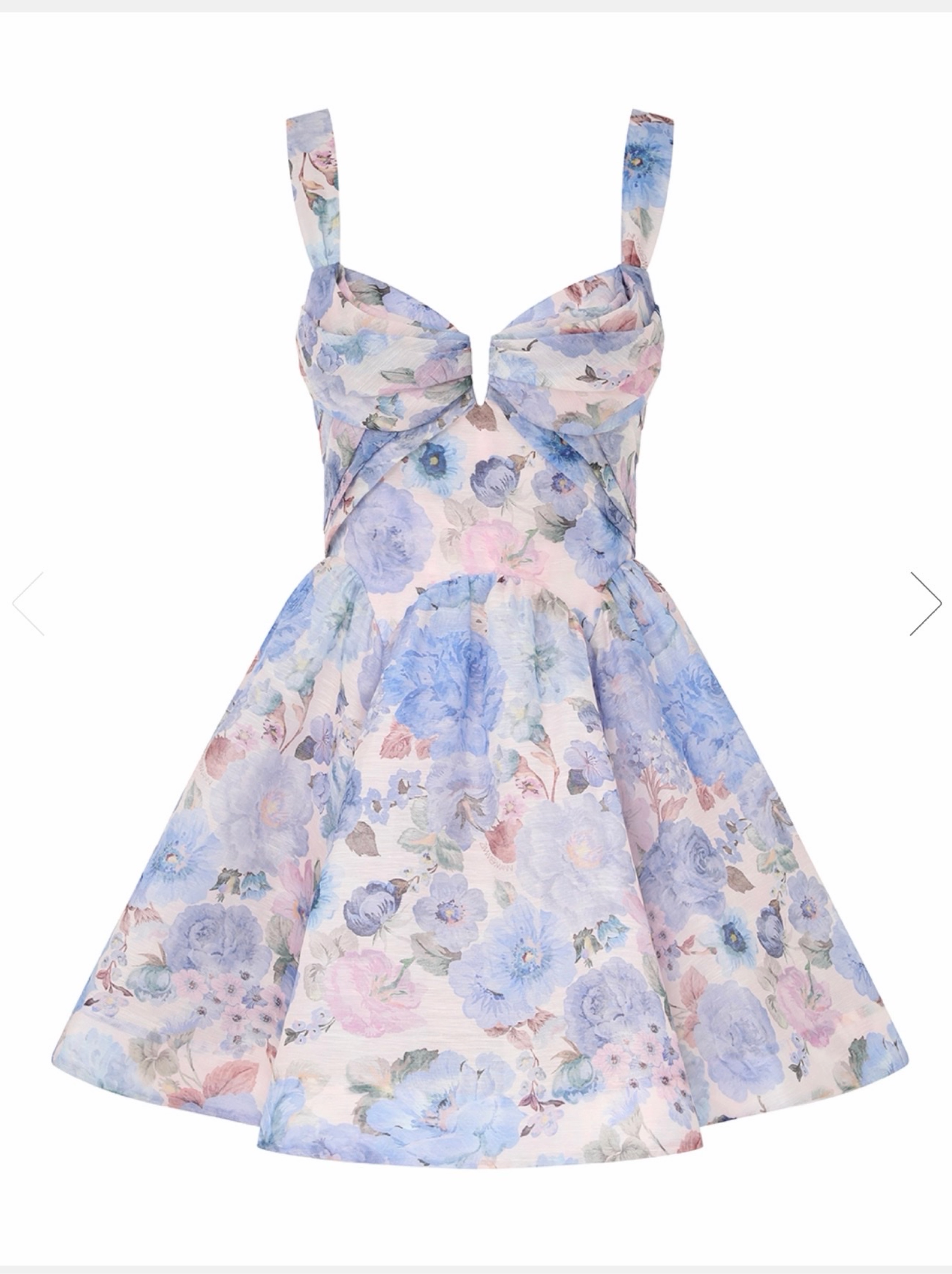 pink and blue floral zimmermann dress ZIMMERMANN Verity Dress Floral Linen Size M