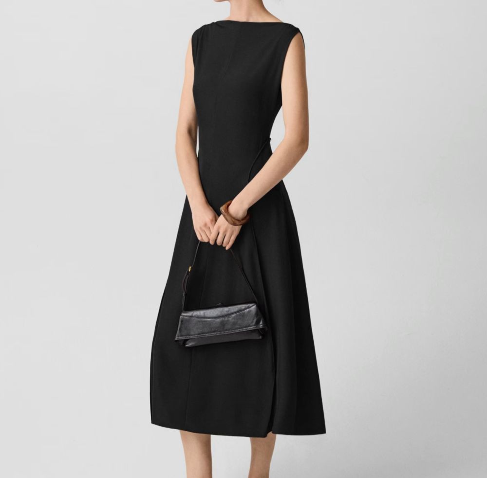 Theory Black Drape Dress by Theory - Pickle