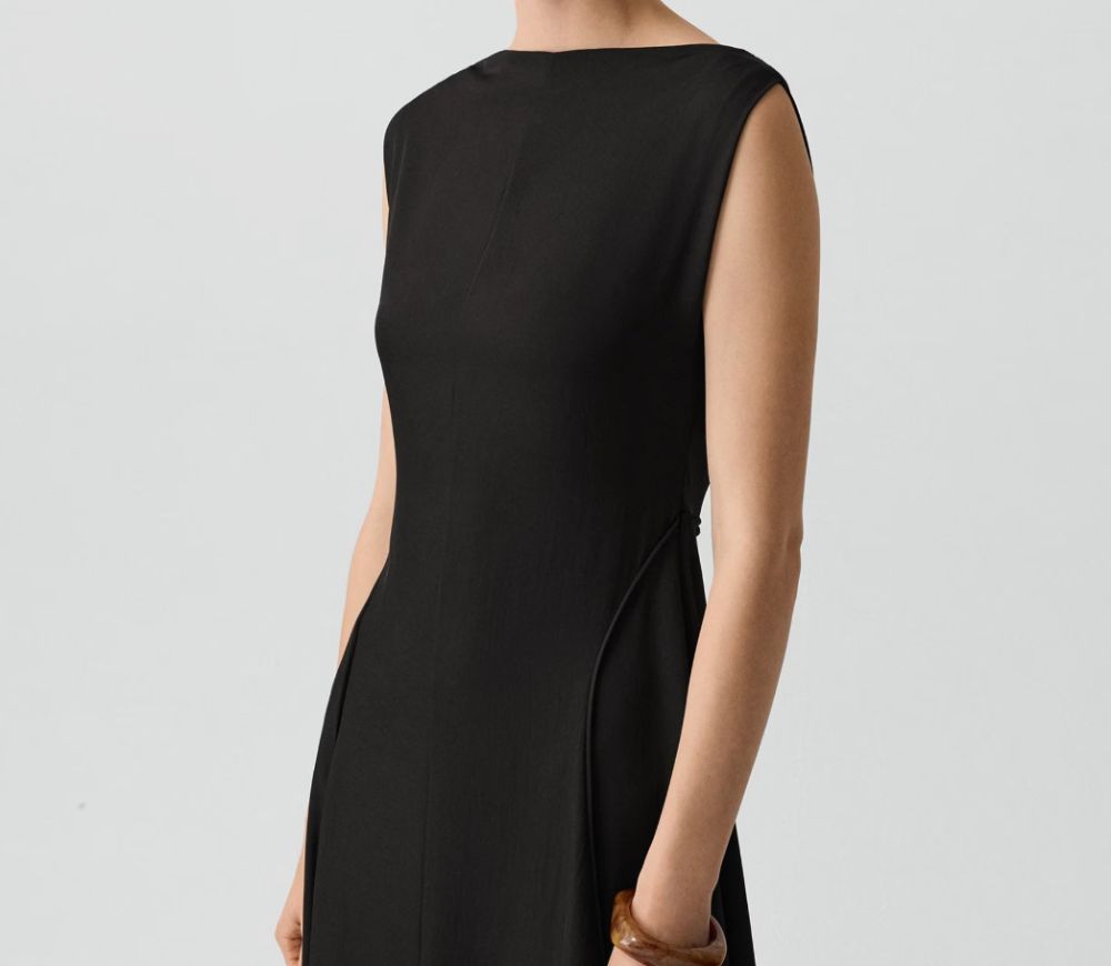 Theory Black Drape Dress by Theory - Pickle