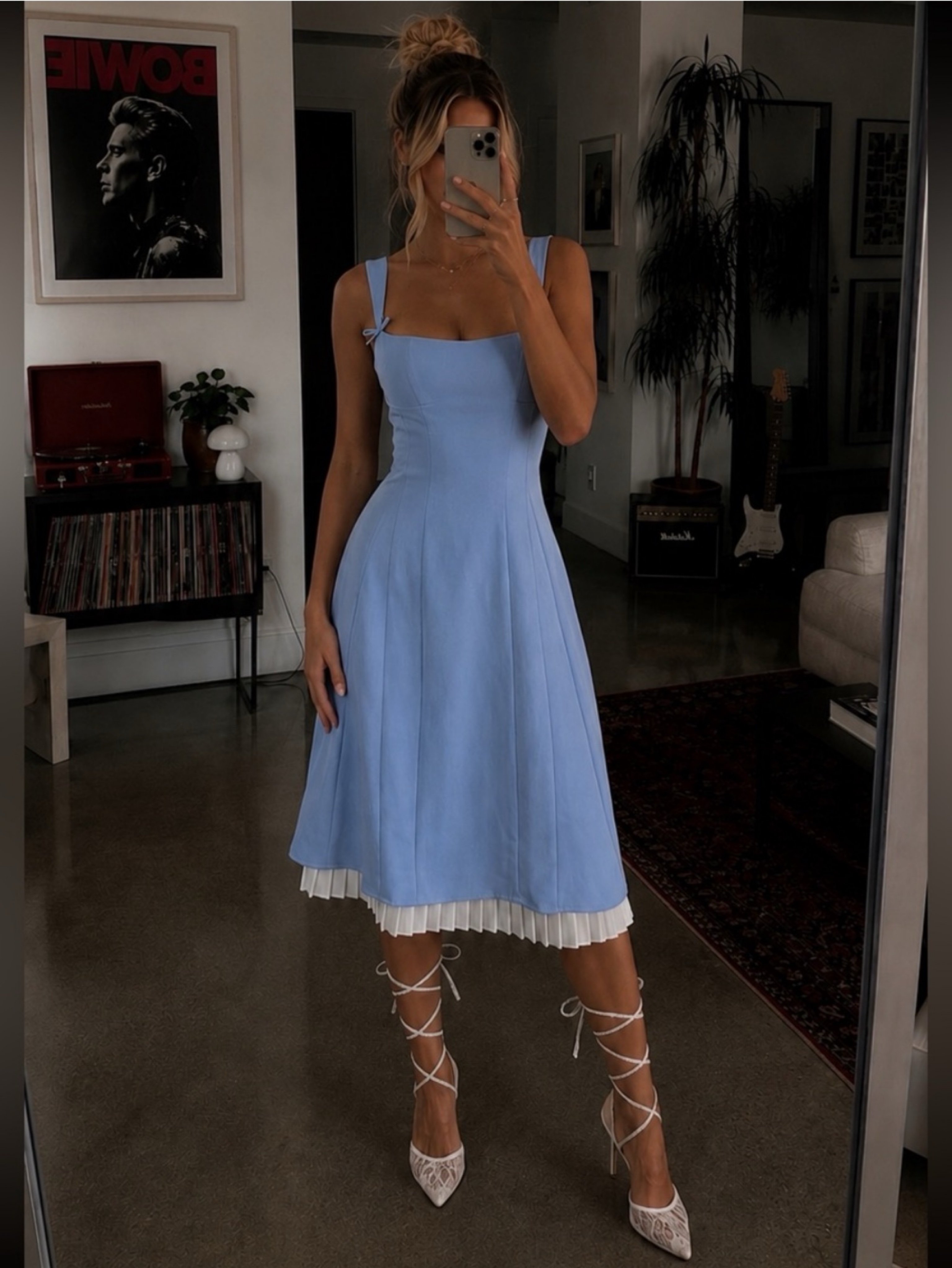 oh polly cocktail dress Ronja Embellished Plunge Mini Dress in Almond