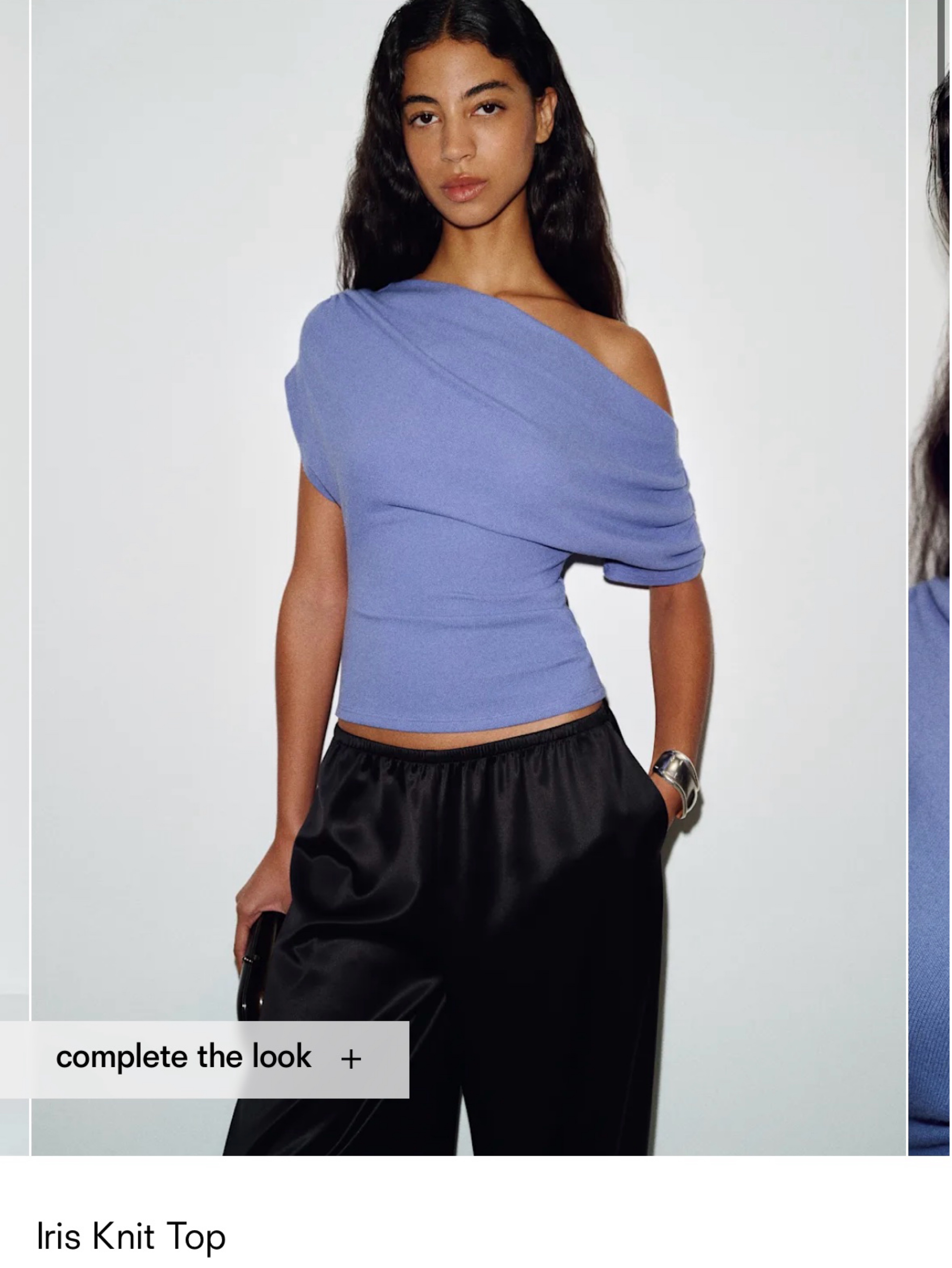 Reformation Iris Knit Top Periwinkle Blue