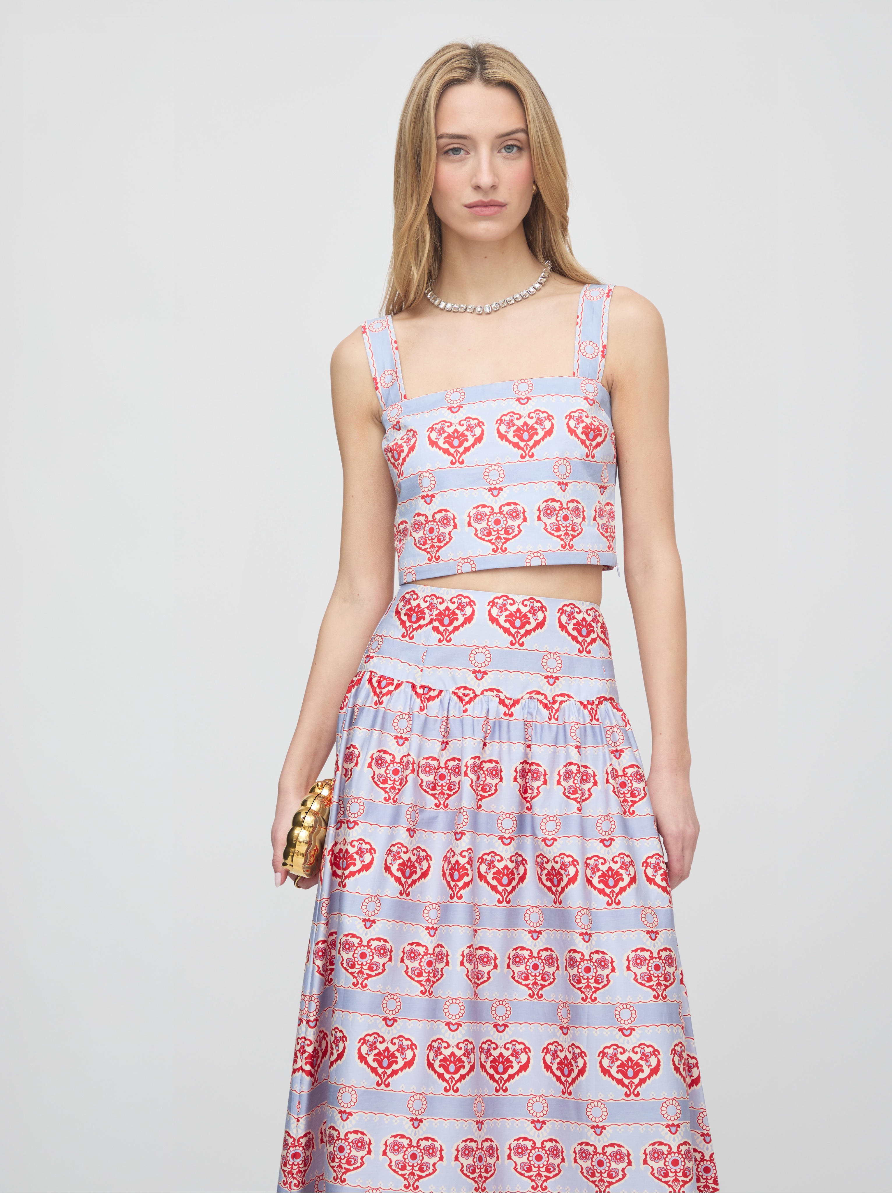 house on the hill 花柄　セットアップ　90 Hill House Home Poppy Damask Stripe Set by Hill House Home | Pickle