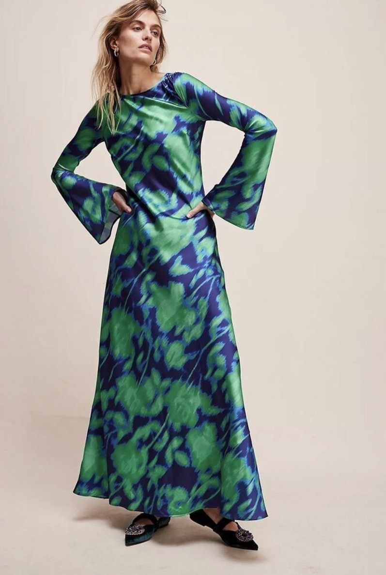 the wolf gang blue and green dress The Wolf Gang Solsana Dress main image 1