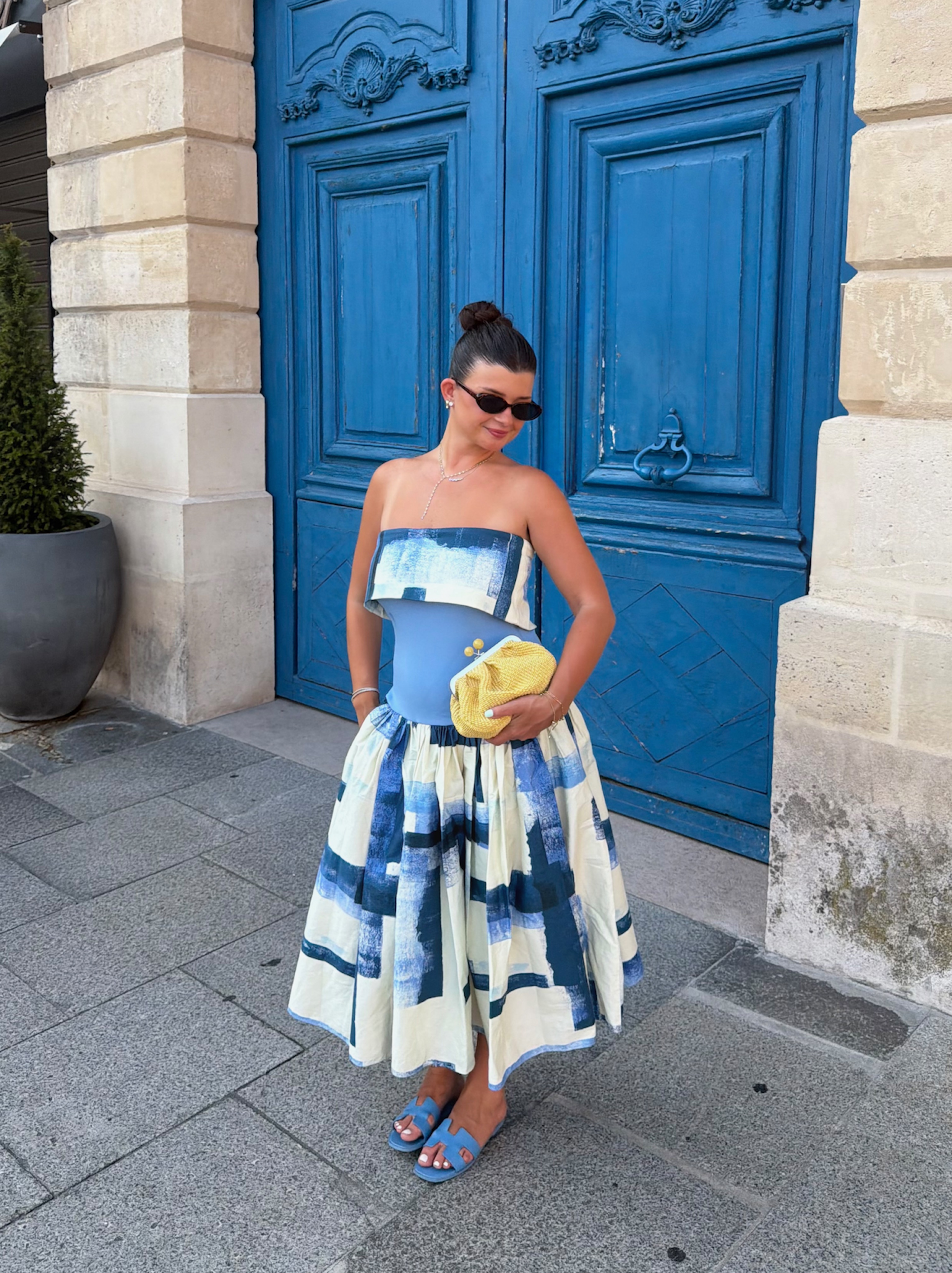 a line off the shoulder dress Wedtrend Women Bridesmaids Dusty Blue Long Ruched Chiffon Bridesmaid with Slit, Chiffon color / US4 handle:sydney-knit-dress-lilas Material:100% Polyester Worry Return Romina Dress - Sézane