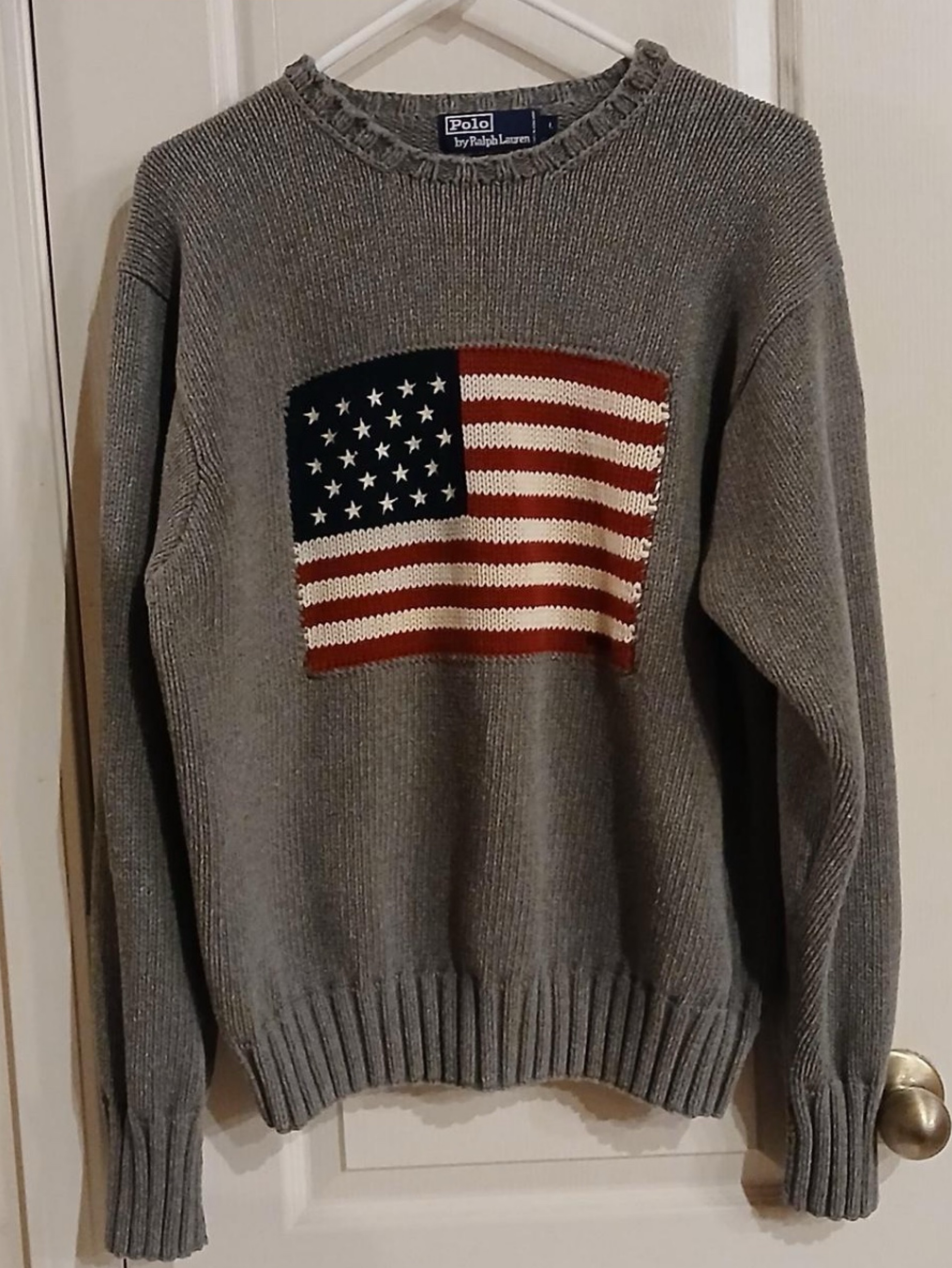 Vintage 90s Polo Ralph Lauren Flag Sweater