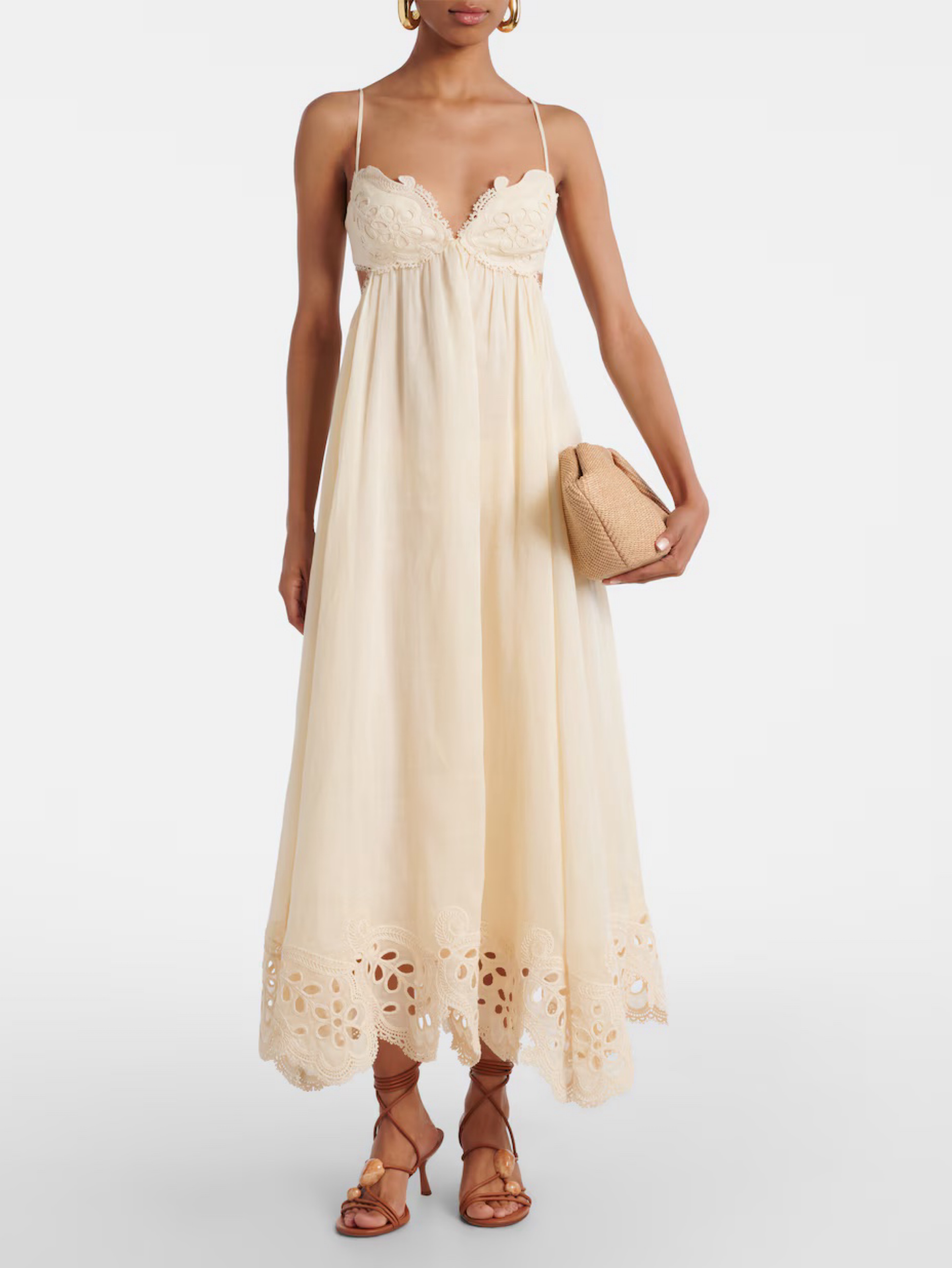Zimmerman Coco Embroidered Ramie Dress by ZIMMERMANN - Pickle