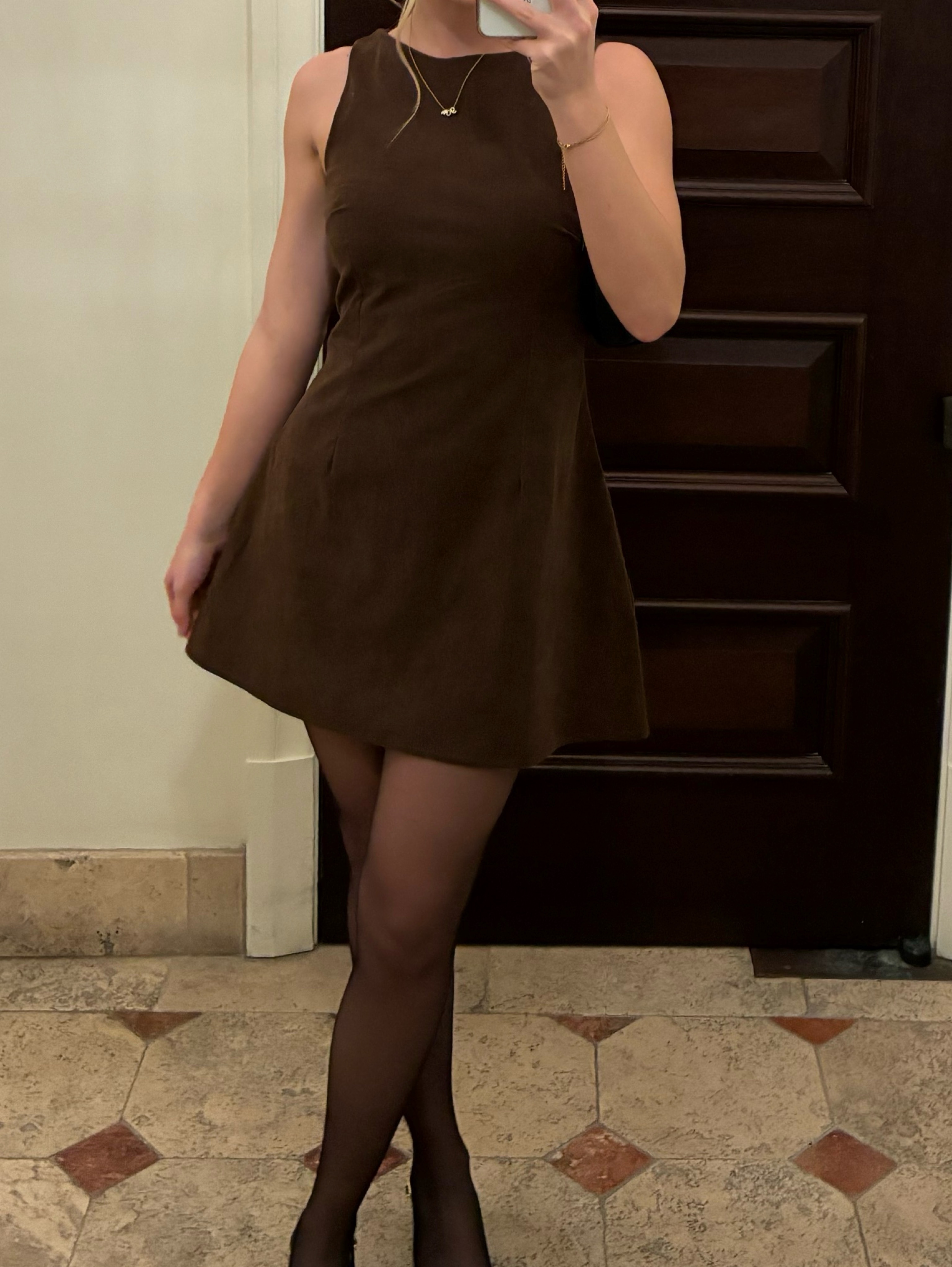 brown princess polly dress Island Girl Tie Skirt Mini Dress Brown