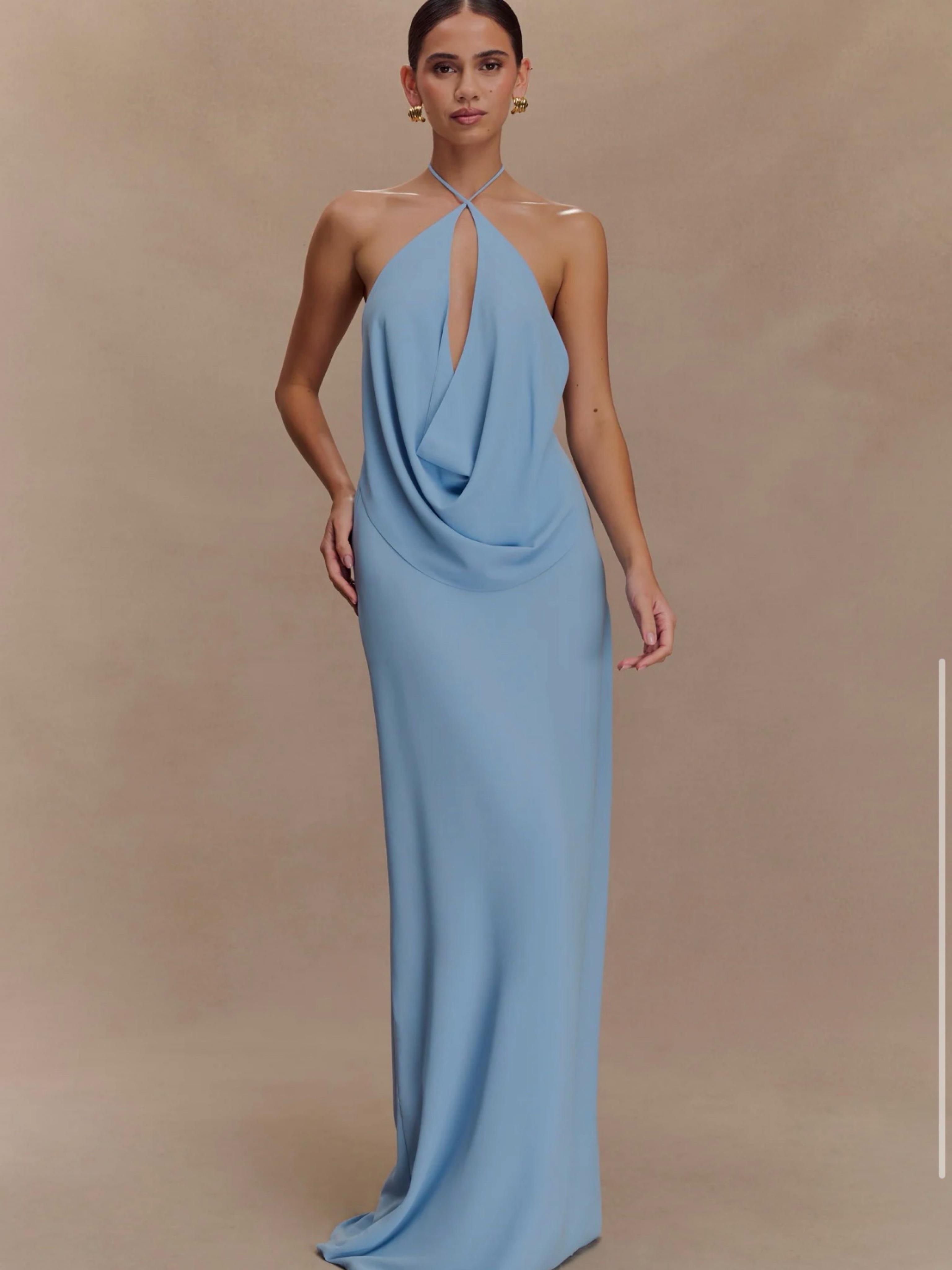red mini dress backless The Bold Type Satin Buckle Strap Halter 57 Department rat and boa cecelia dupes Backless Mini Dress - Color:Same as the picture