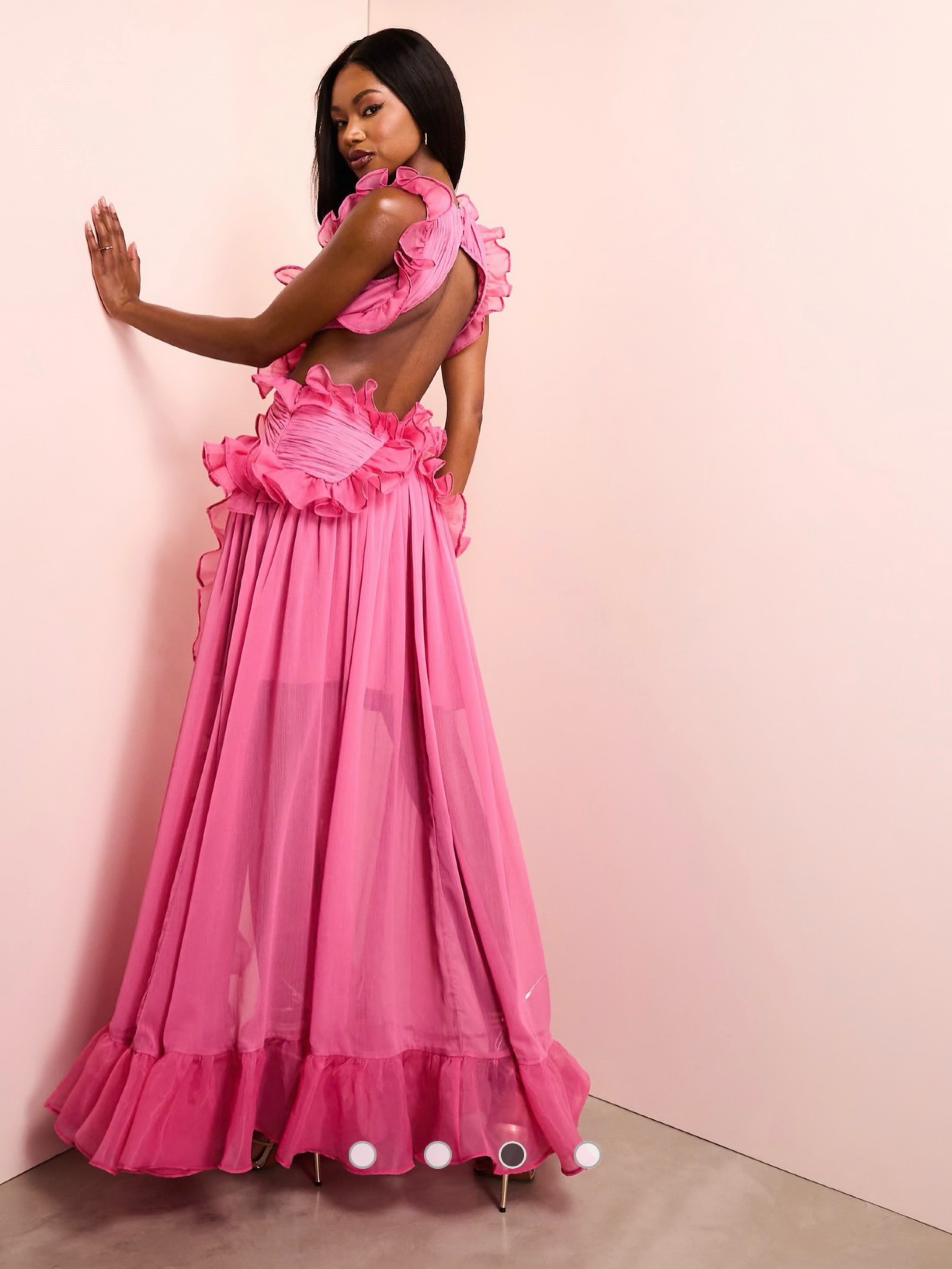asos pink maxi dress Neon Pink Adabellebuntrock On LTK Crafted from soft polyester ASOS DESIGN Bridesmaid Embellished Sleeve