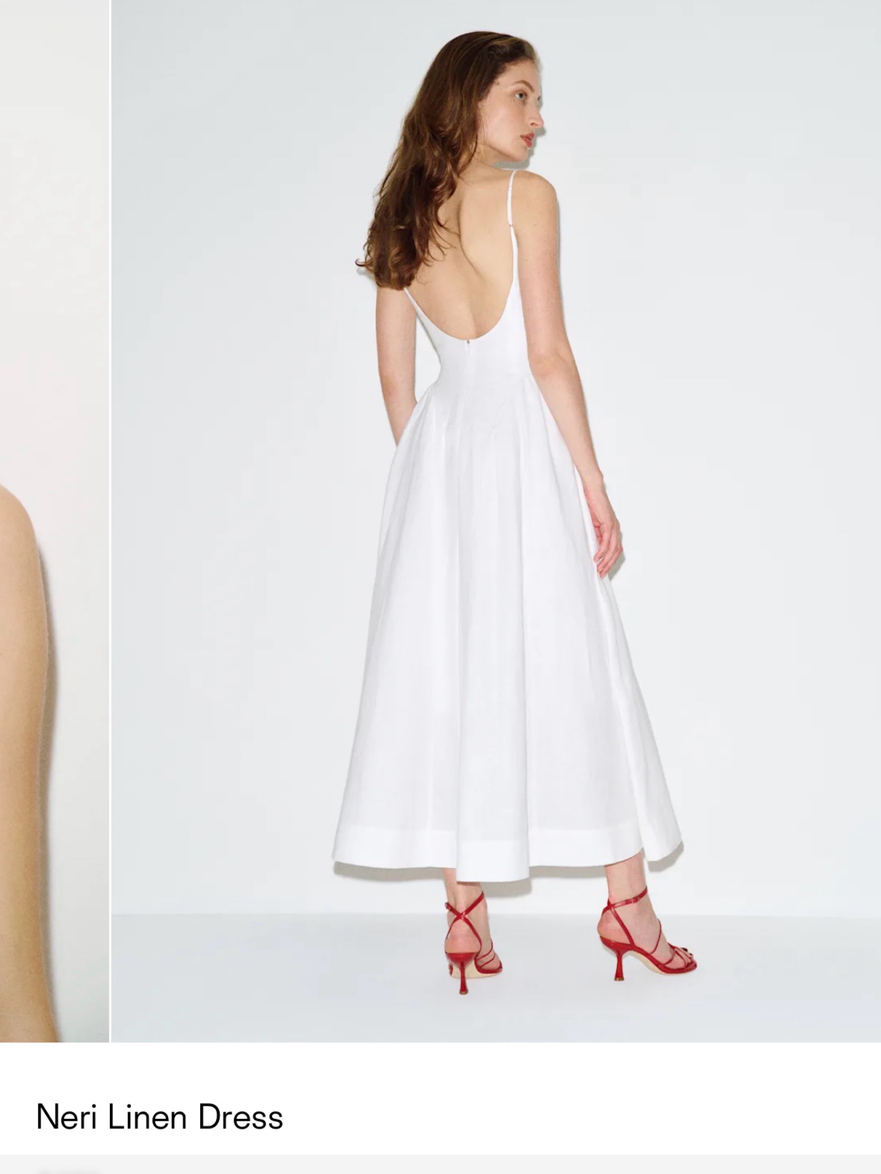 reformation white linen midi dress Reformation Sabine Linen Midi Dress - White by Reformation