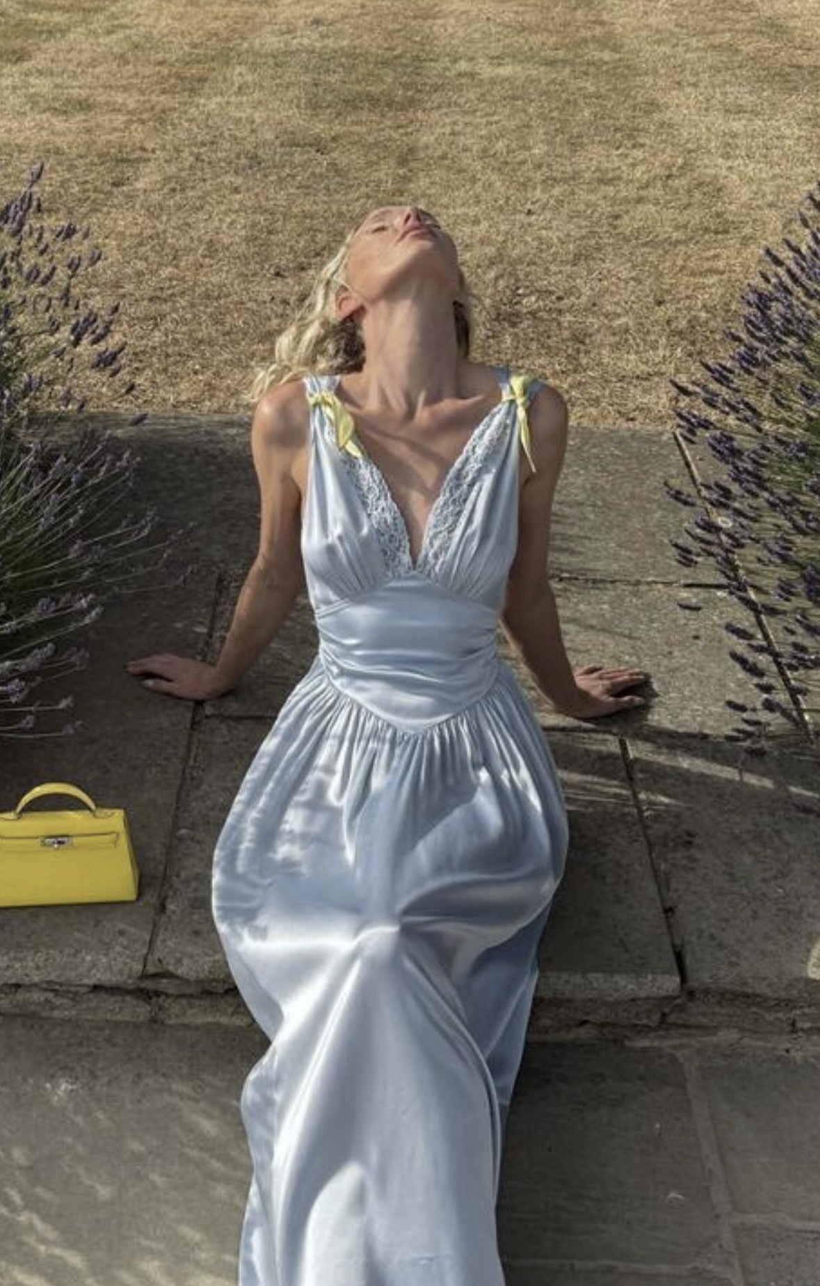 helsa silk dress used Helsa blue silk dress by Helsa