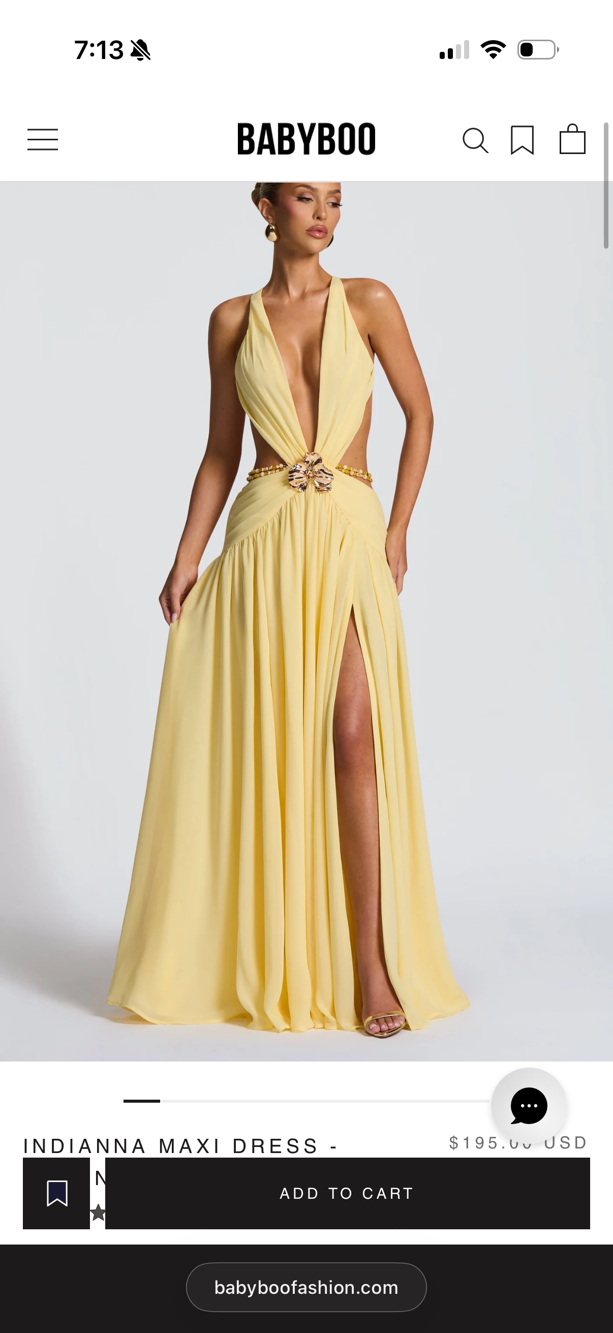 Babyboo Yellow Chiffon Maxi Dress by Babyboo - Pickle