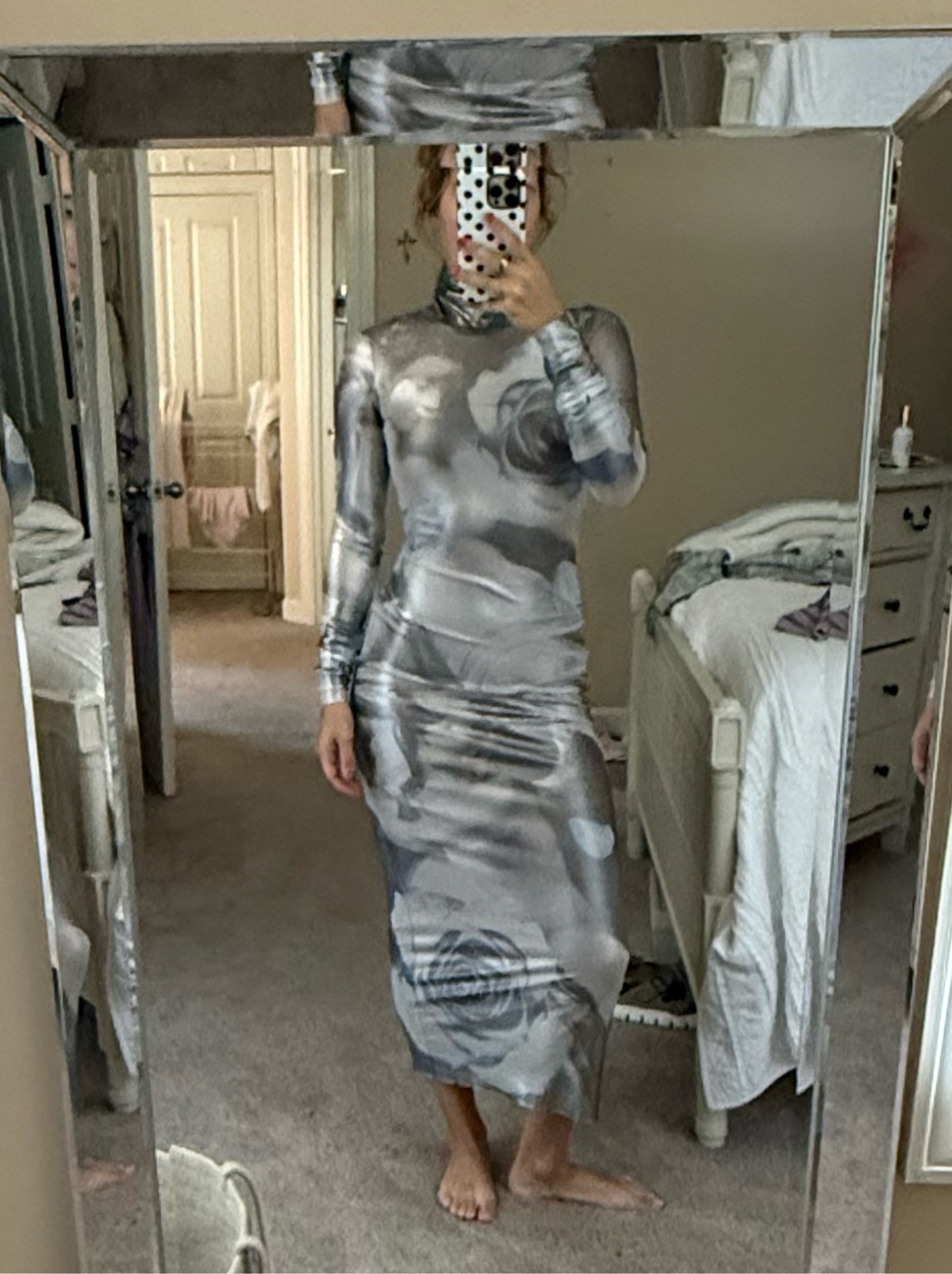 shailene mesh dress AFRM | SHAILENE POWER MESH TURTLENECK MIDI DRESS