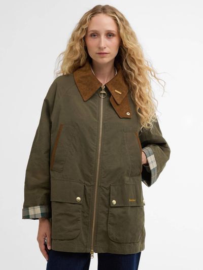 Barbour Icons Bedale Showerproof Jacket Full Zip Collared Ivy