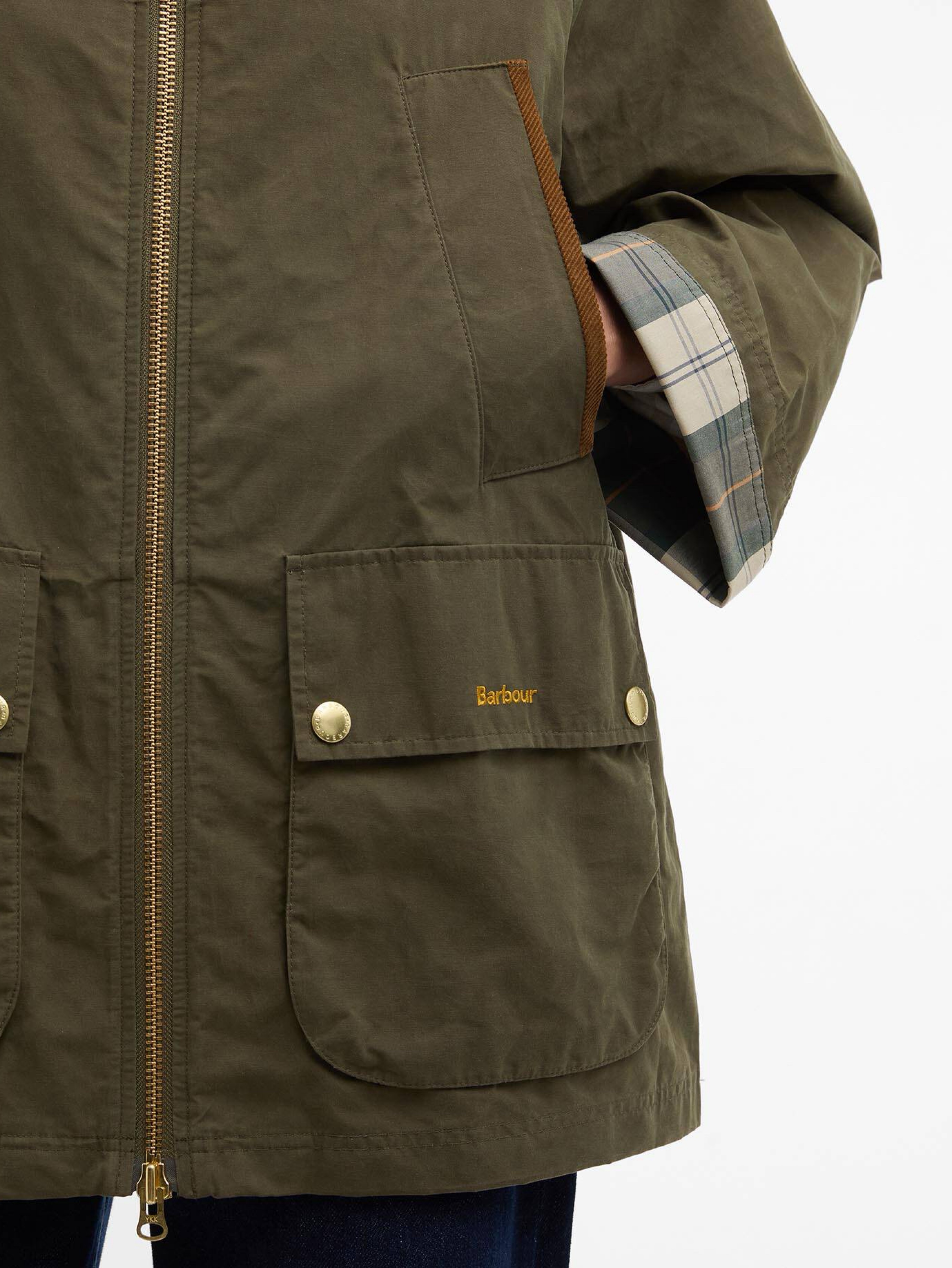 Barbour Icons Bedale Showerproof Jacket Full Zip Collared Ivy