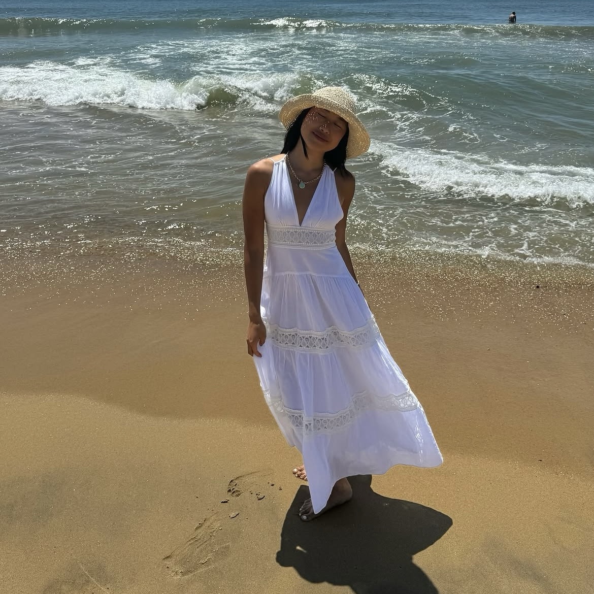 Opt Cher Maxi Dress White Sleeveless by OPT - Pickle