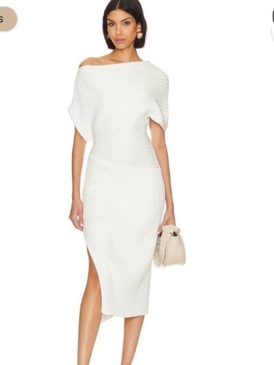 naunet knit dress Naunet Knit Dress in Off White