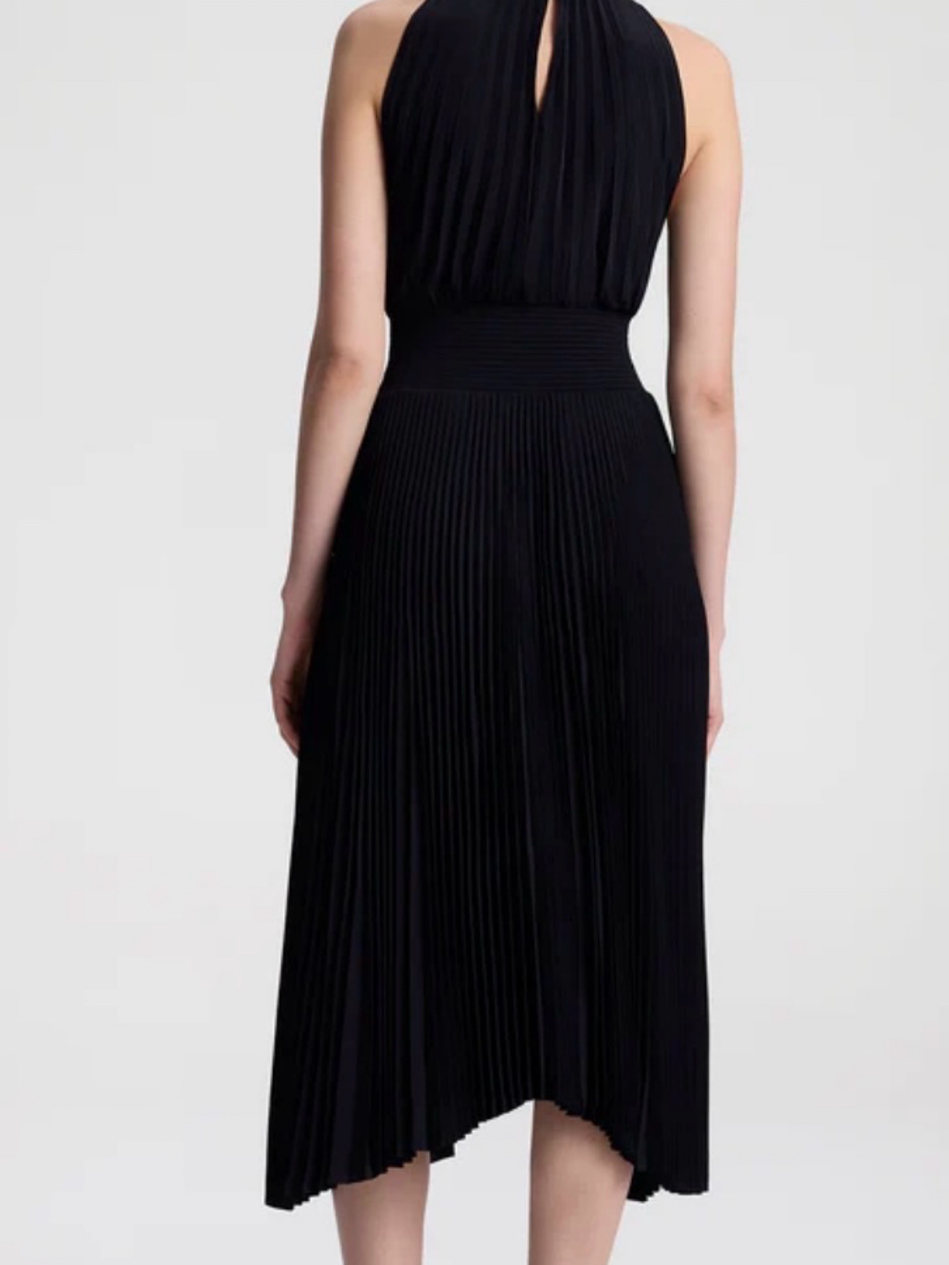 alc renzo dress black A.L.C. - Black Halter Neck Renzo Midi Dress